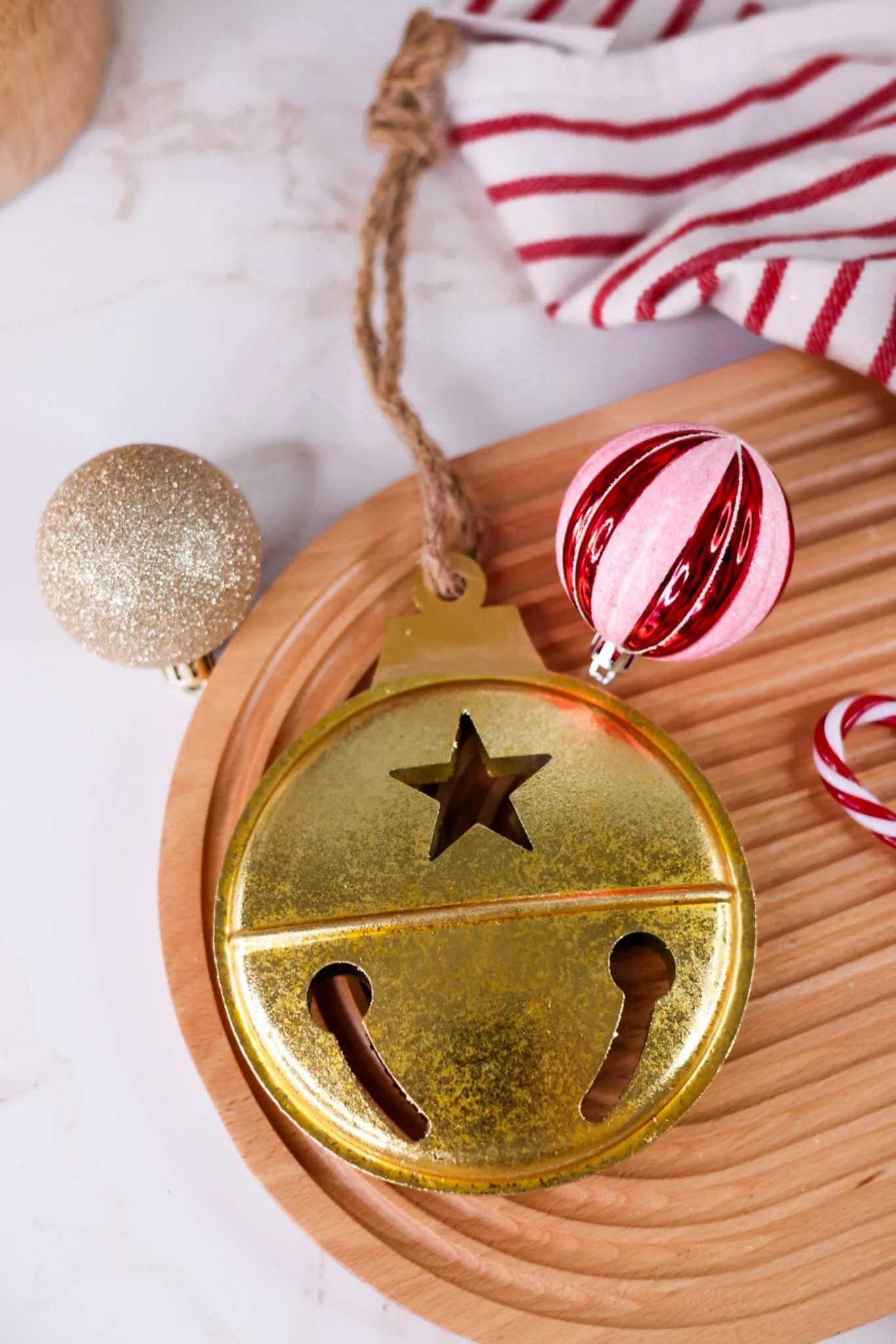5.25" Flat Metal Bell Ornament (4 Colors) FINAL SALE - Image 3
