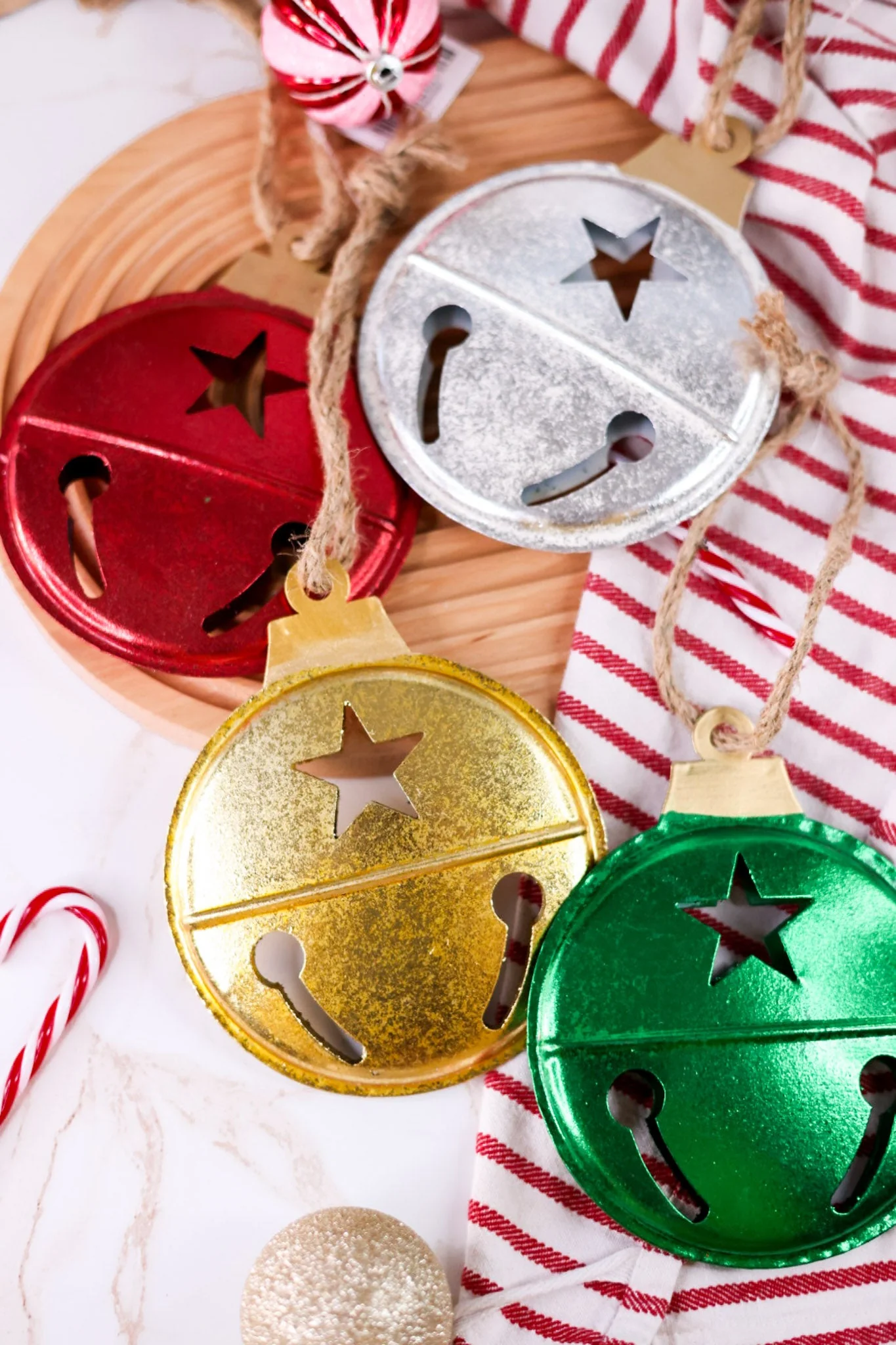5.25" Flat Metal Bell Ornament (4 Colors) FINAL SALE - Image 6