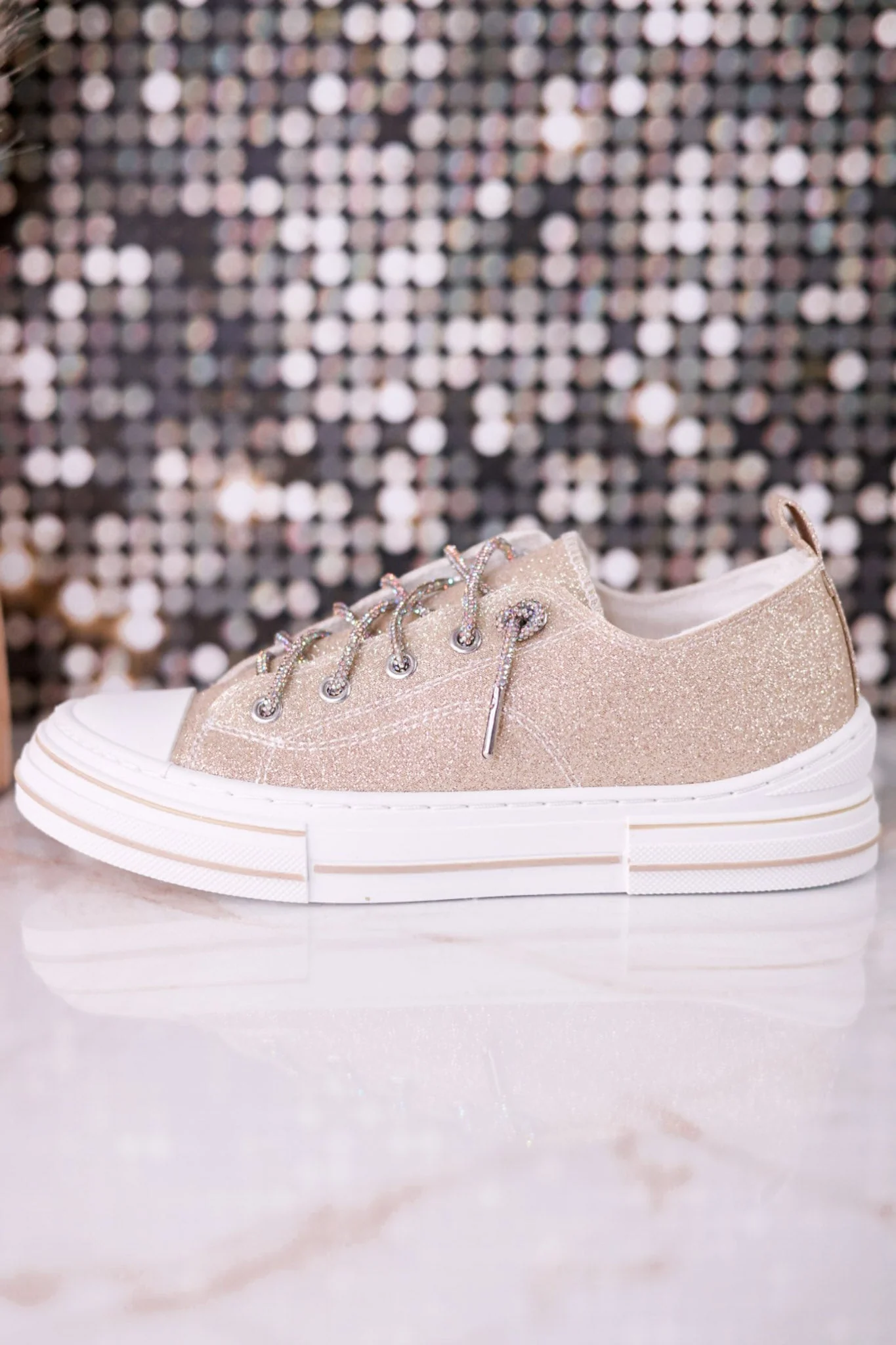 Aman 2 Gold Glitter Sneakers FINAL SALE - Image 11