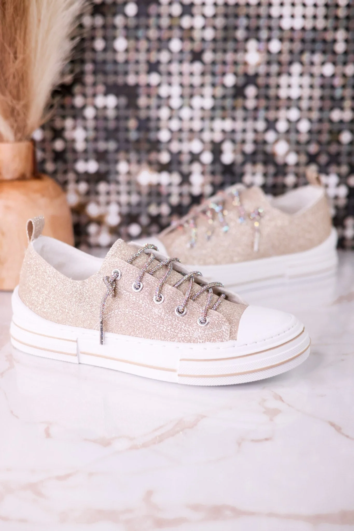 Aman 2 Gold Glitter Sneakers FINAL SALE - Image 14