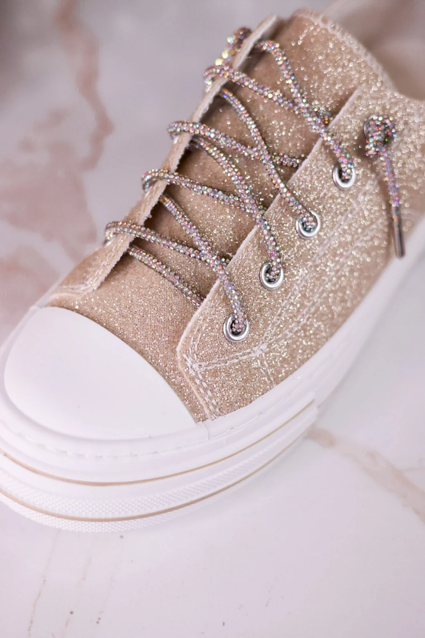 Aman 2 Gold Glitter Sneakers FINAL SALE - Image 2