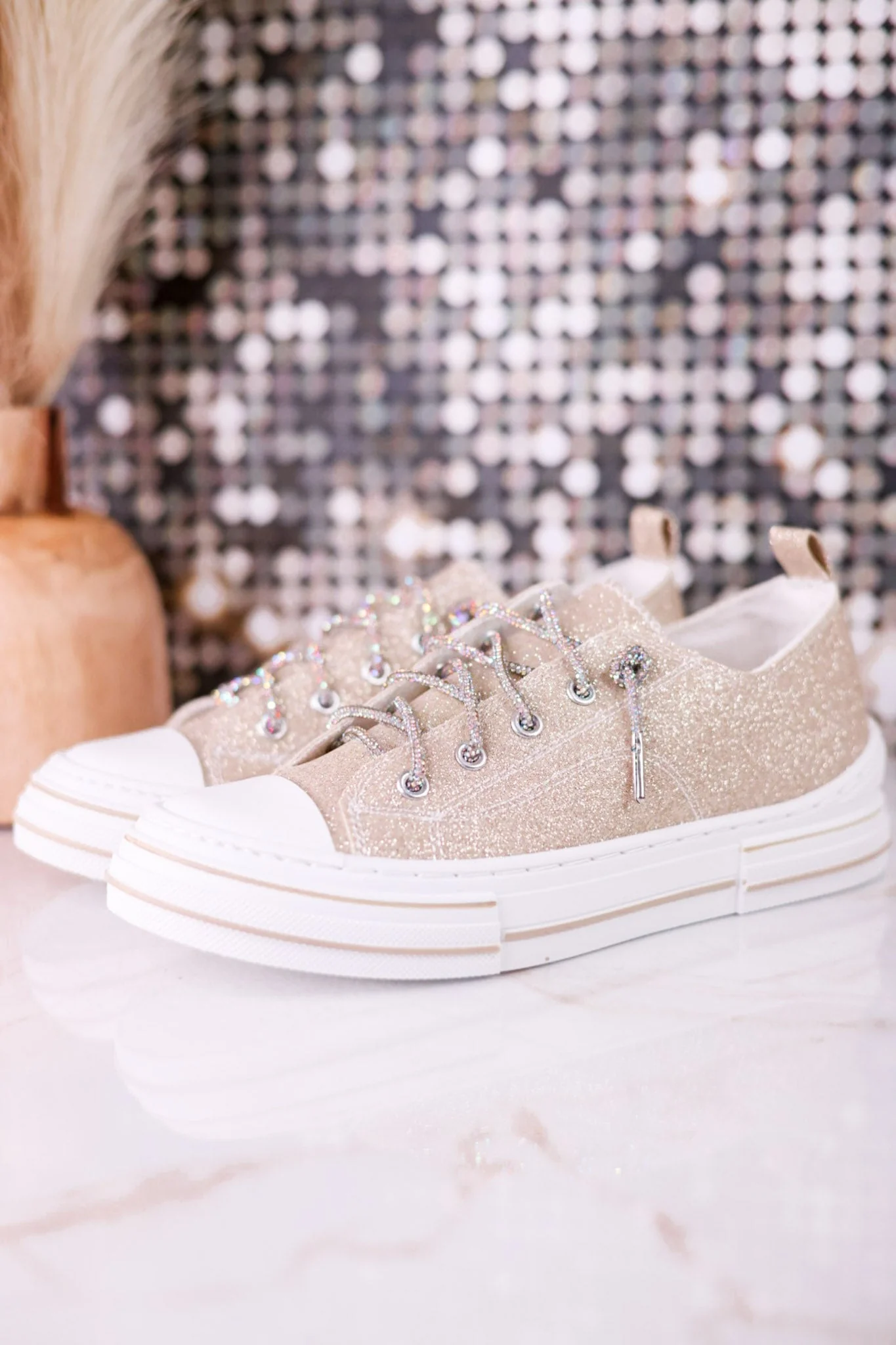 Aman 2 Gold Glitter Sneakers FINAL SALE - Image 3