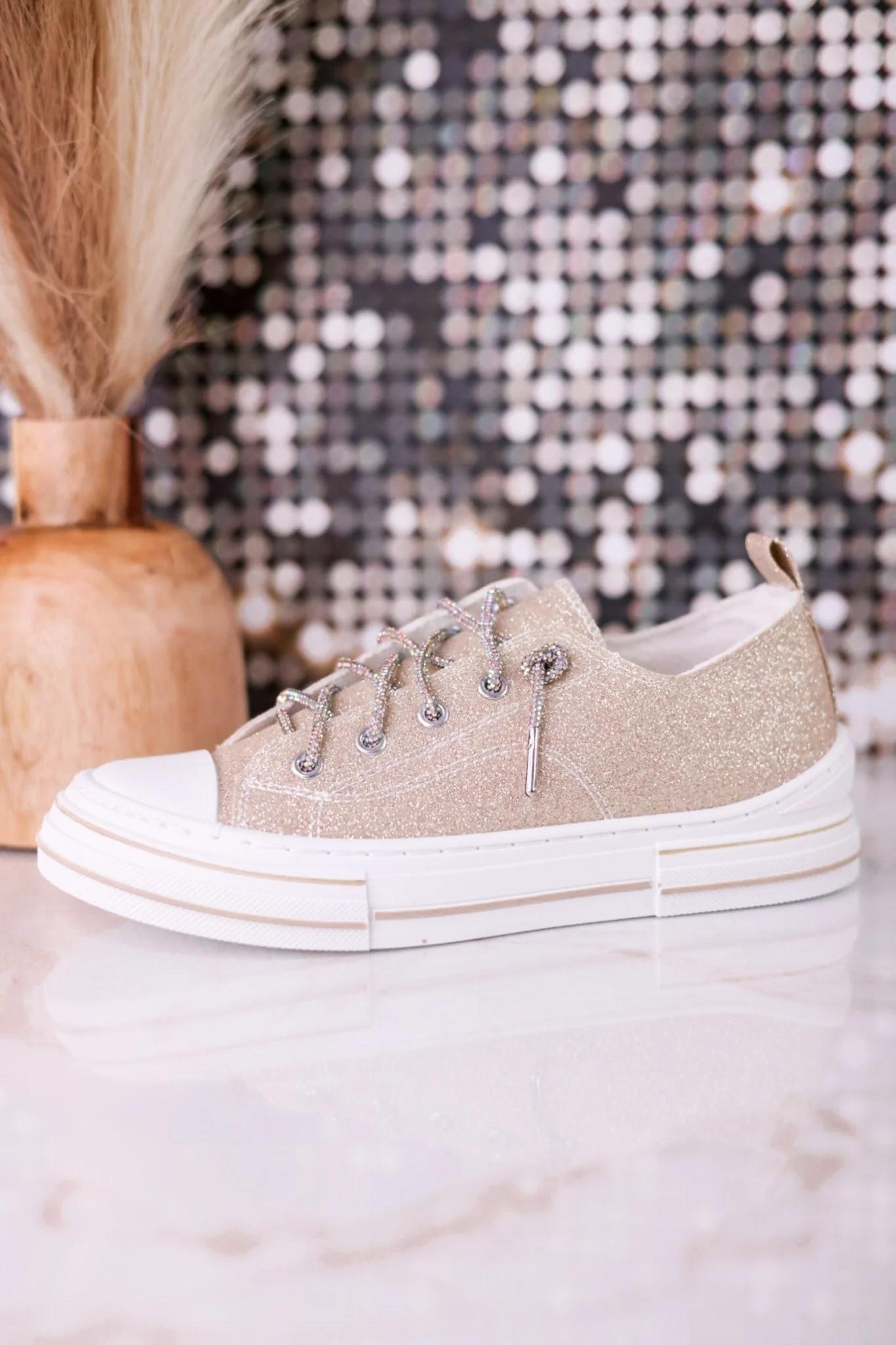 Aman 2 Gold Glitter Sneakers FINAL SALE - Image 4
