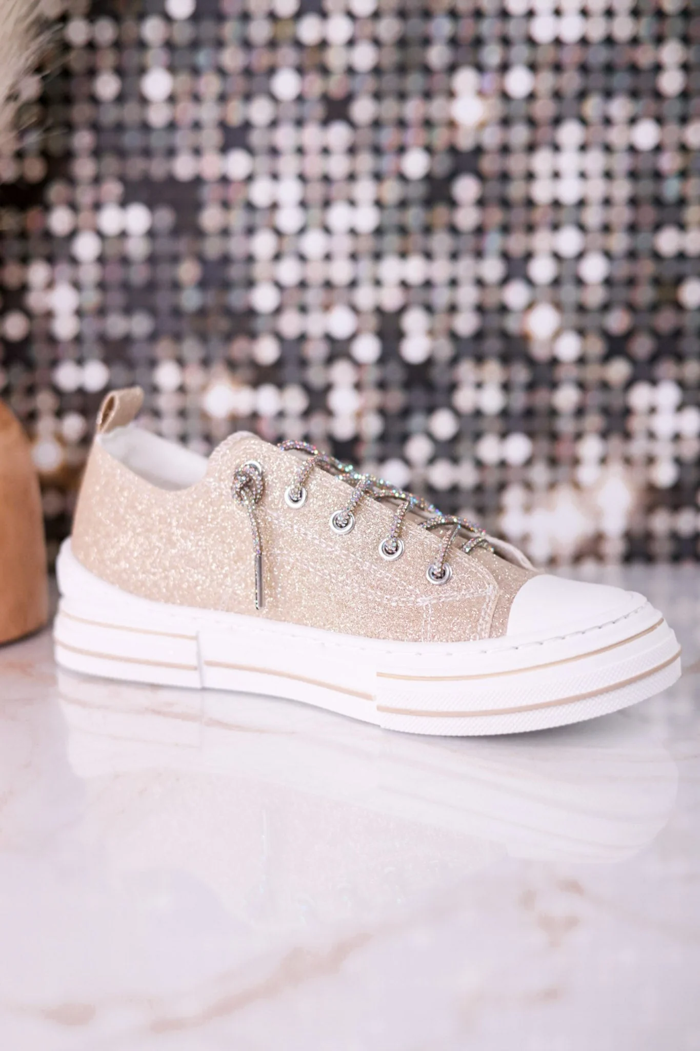 Aman 2 Gold Glitter Sneakers FINAL SALE - Image 8
