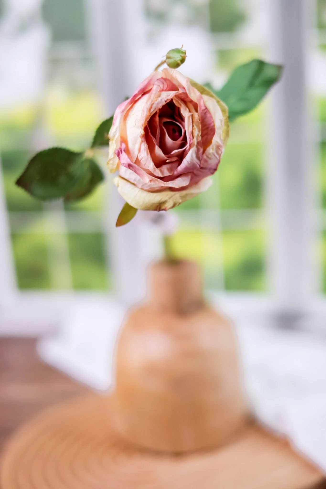 Antique Blush Rose Stem FINAL SALE
