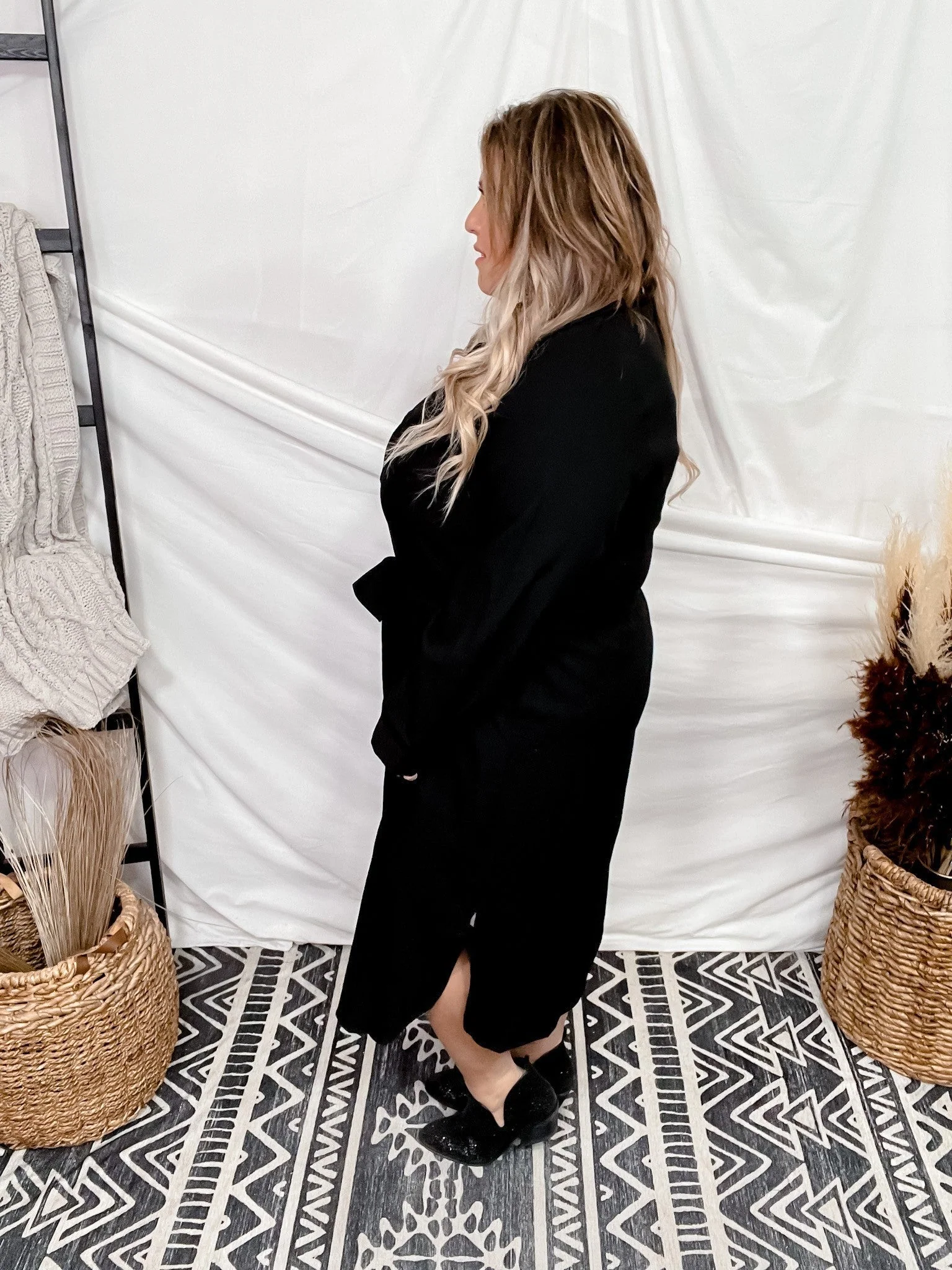Black Belted Long Dress FINAL SALE - Image 14