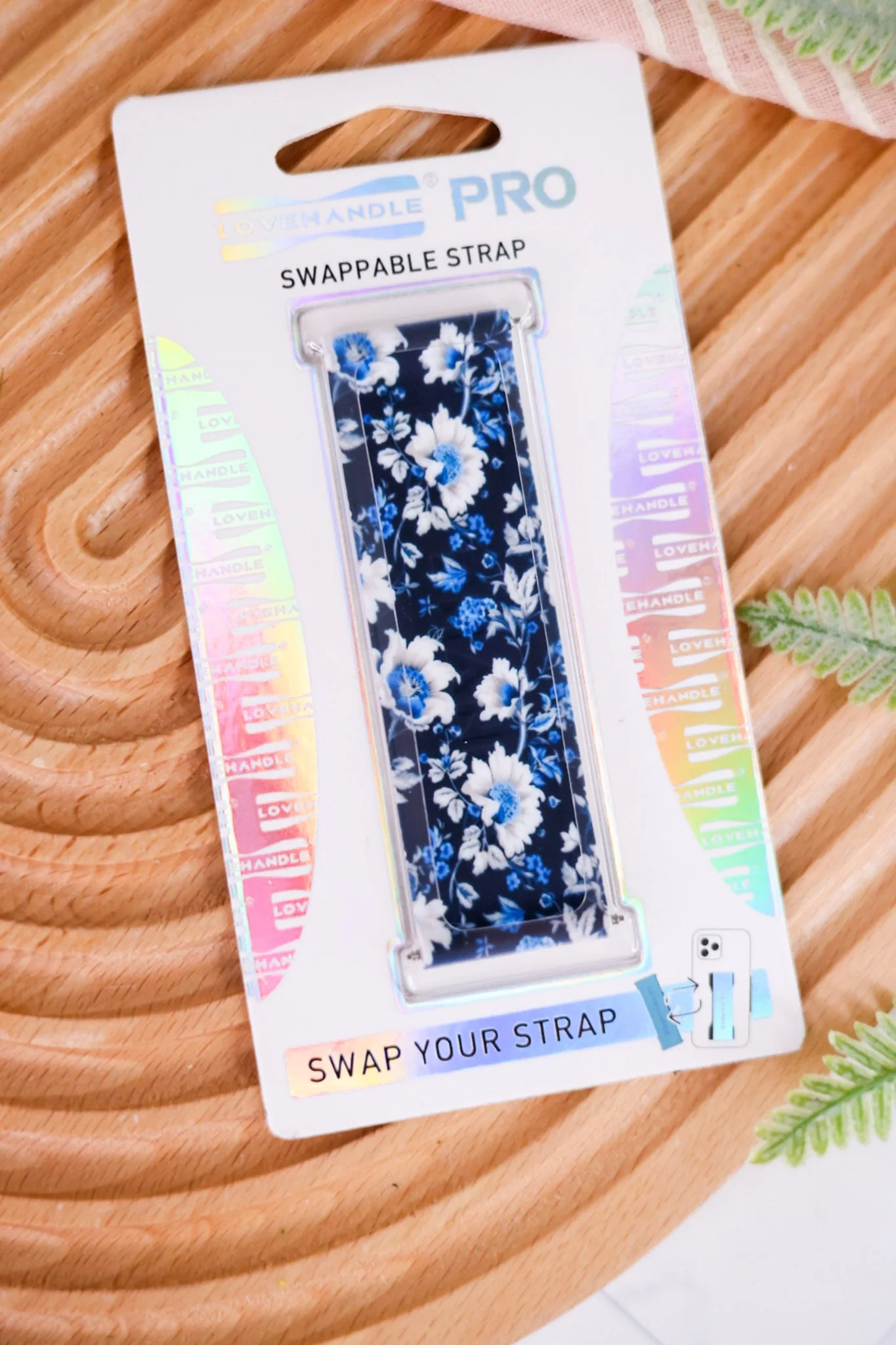 Blue Floral Lovehandle Pro Swappable Strap