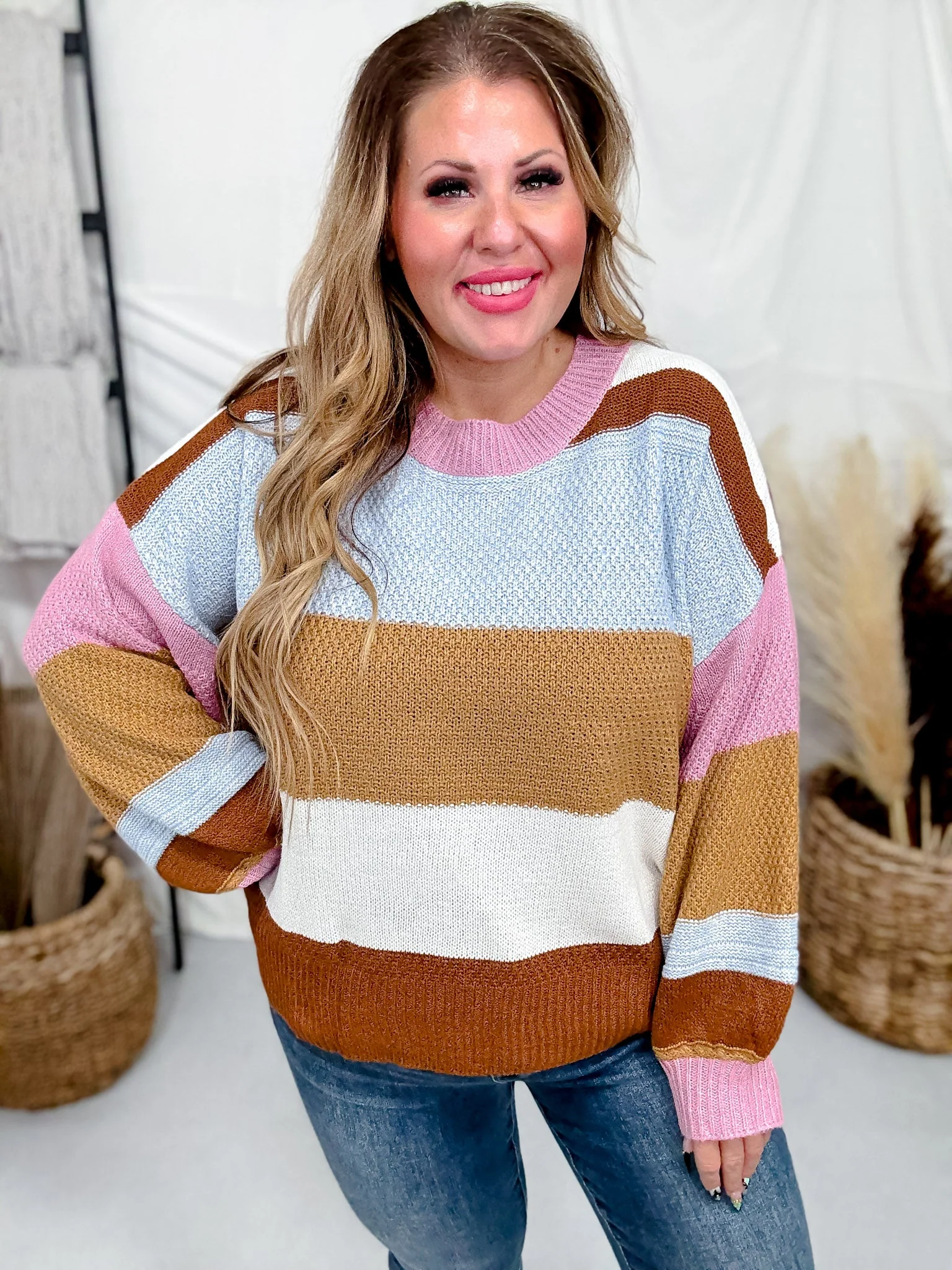 Bold Striped Color Block Sweater FINAL SALE - Image 7