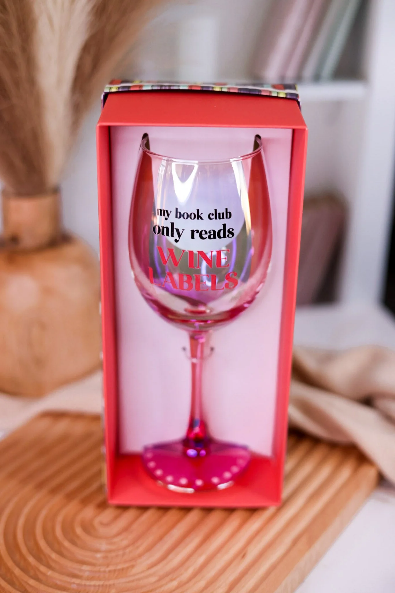 Book Club Wine Glass In Gift Box - Image 3