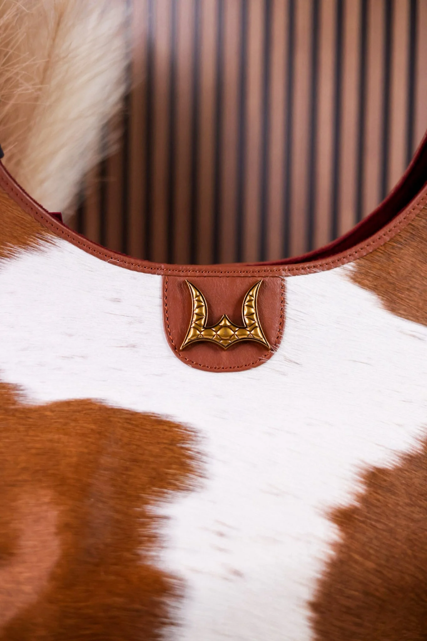Brown & White Cowhide Calfskin Concealed Carry Purse - Image 2