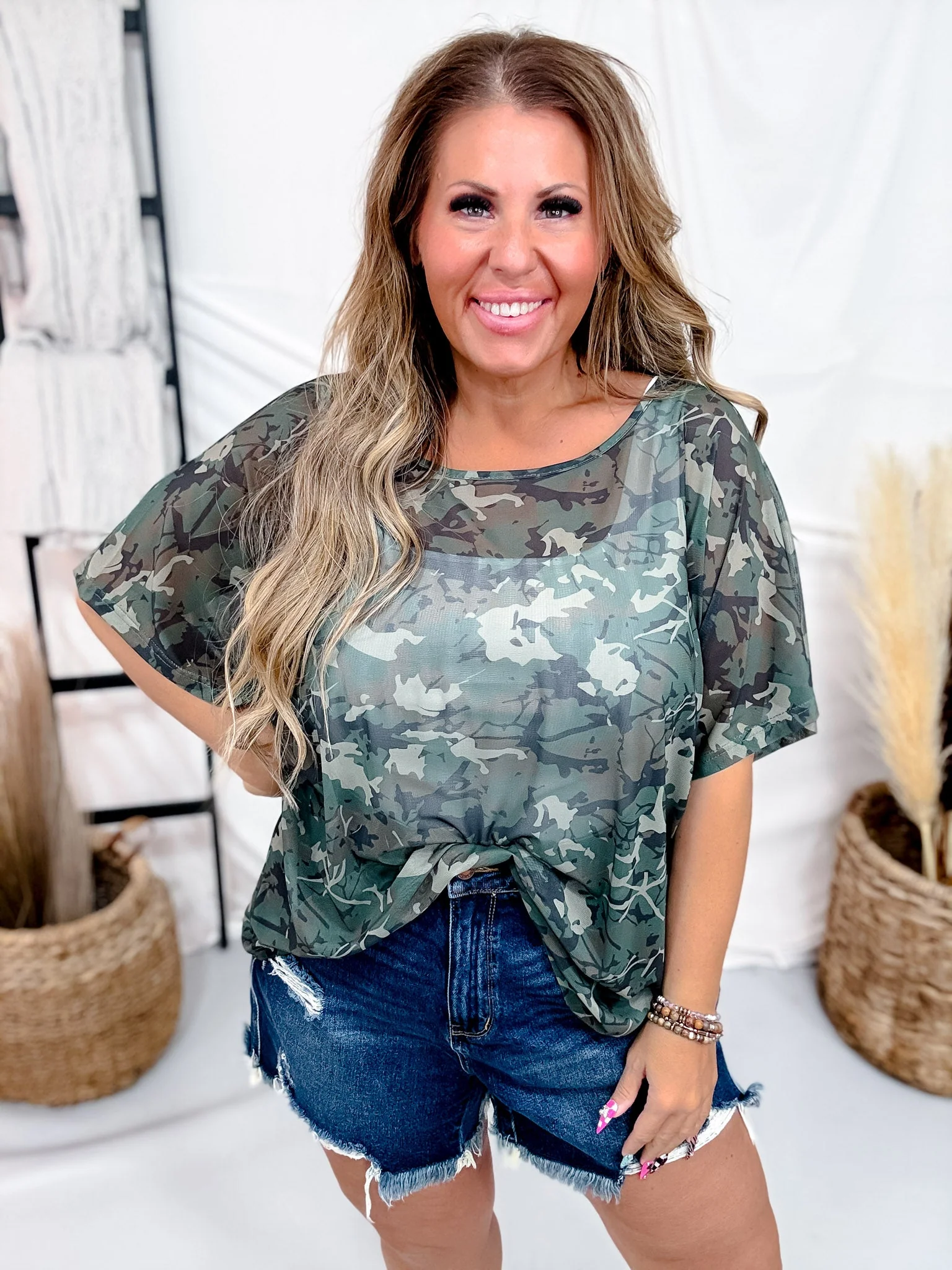 Camo Kreek Short Sleeve Mesh Top