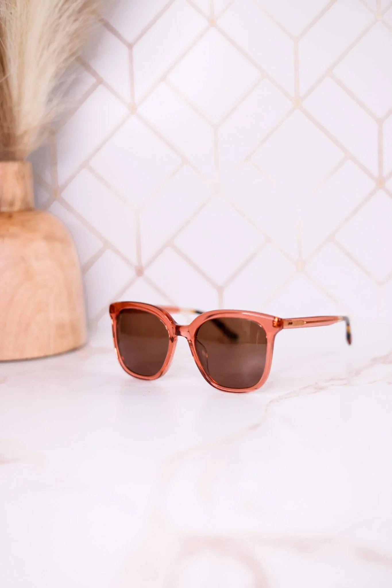 Charmaine Sunglasses In Apricot Crystal - Image 10