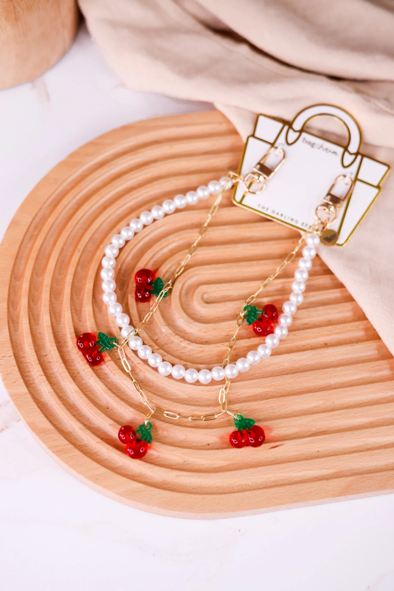 Cherried Away Necklace Purse Charm FINAL SALE - Image 3