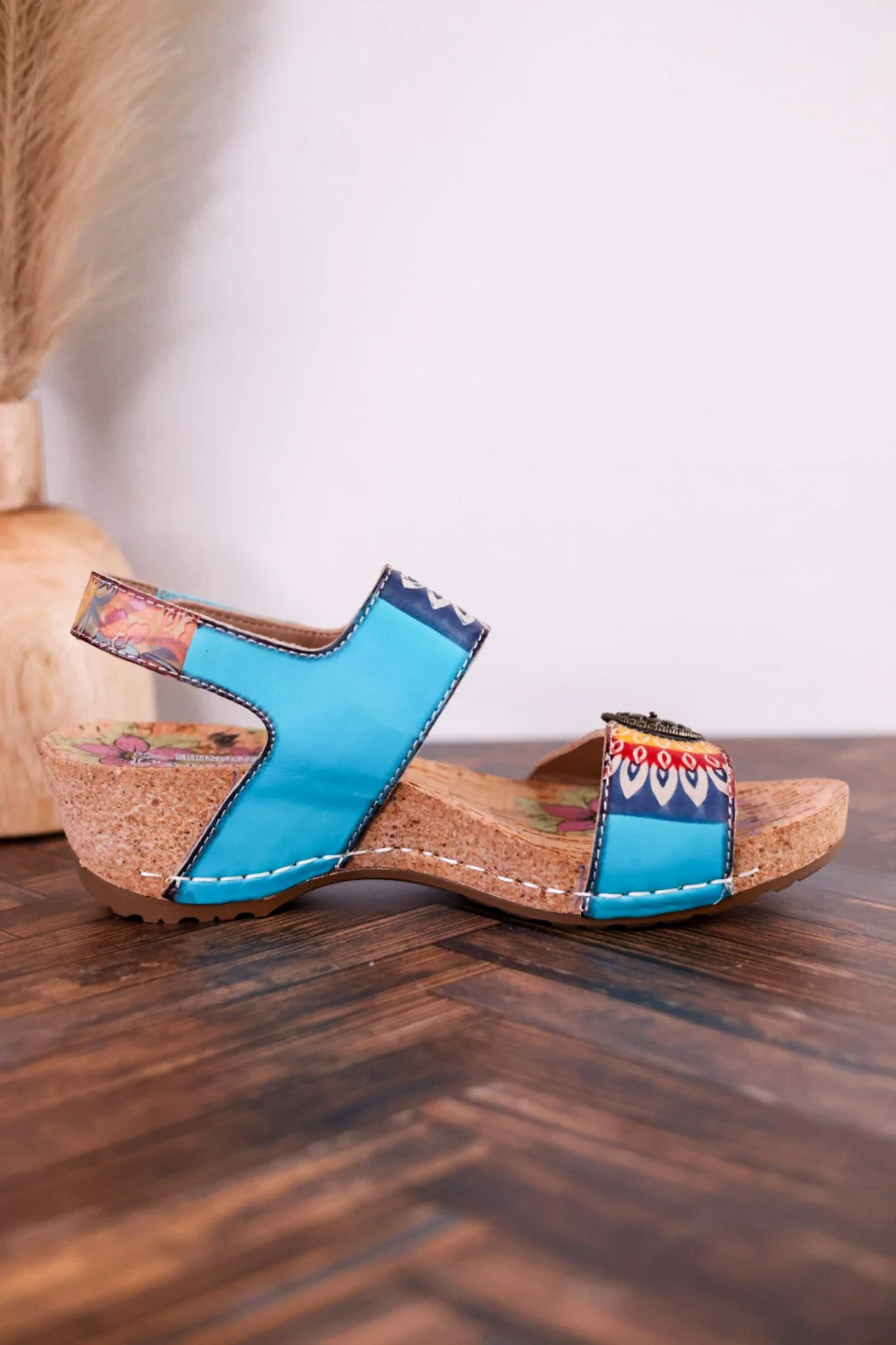 Color Me Cool Multicolored Sandals With Medallion Buckles - Image 10