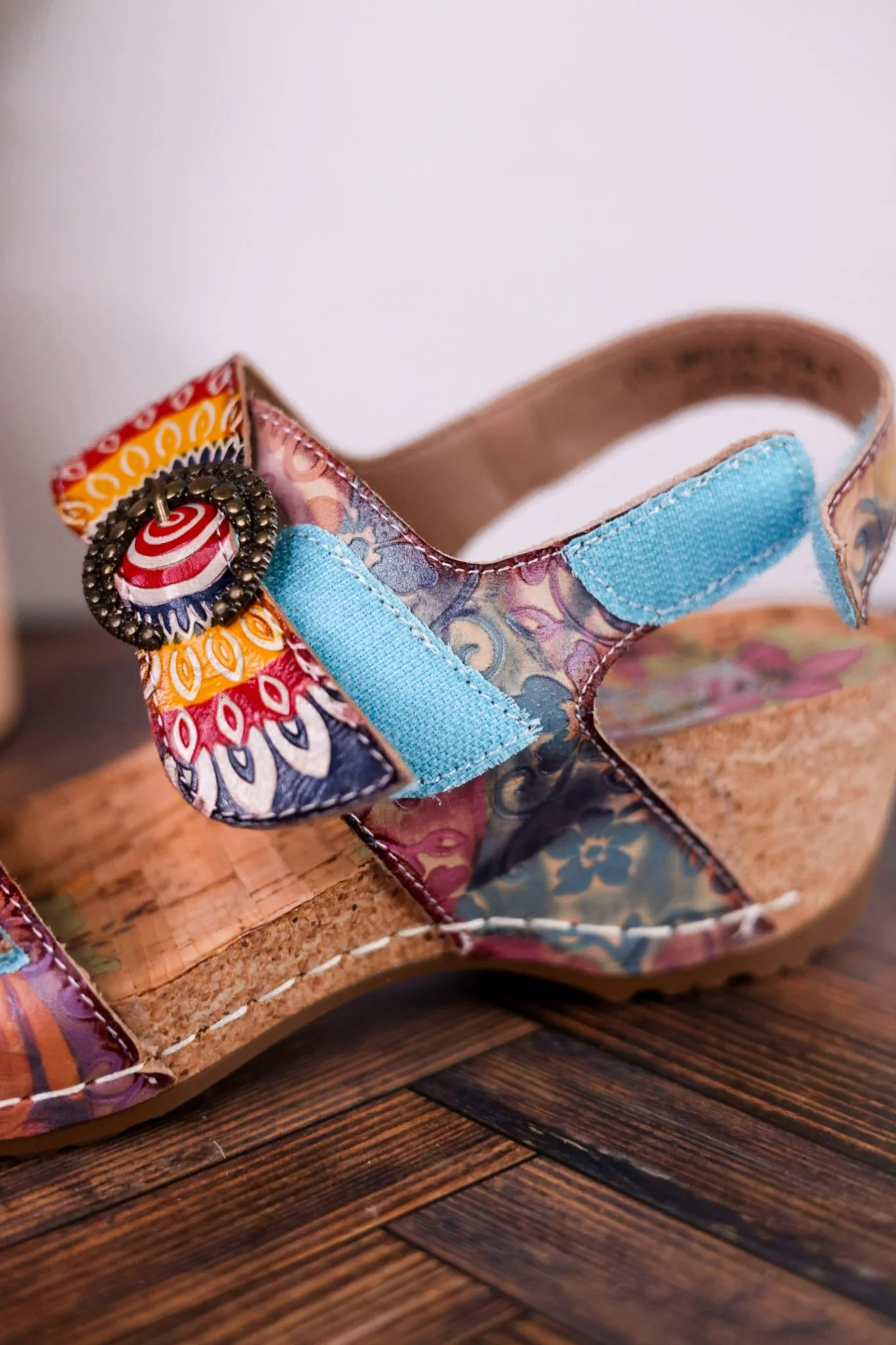 Color Me Cool Multicolored Sandals With Medallion Buckles - Image 6