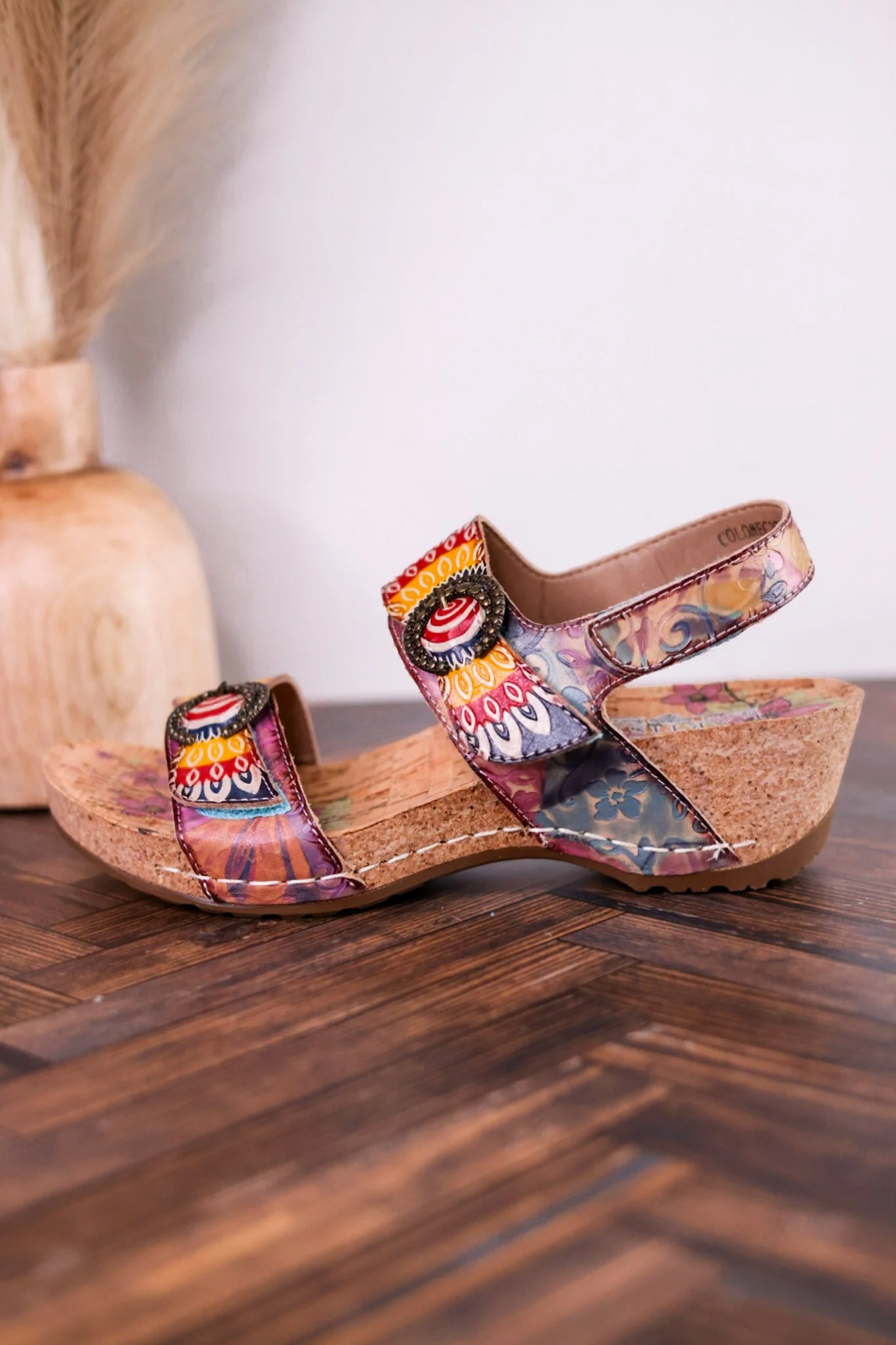 Color Me Cool Multicolored Sandals With Medallion Buckles - Image 7