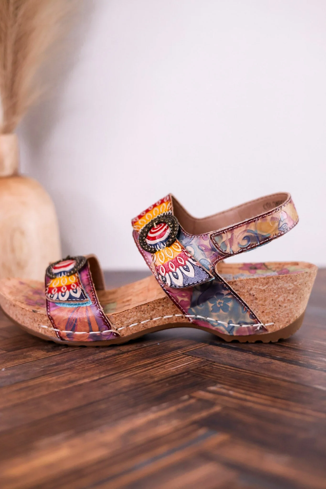 Color Me Cool Multicolored Sandals With Medallion Buckles - Image 8