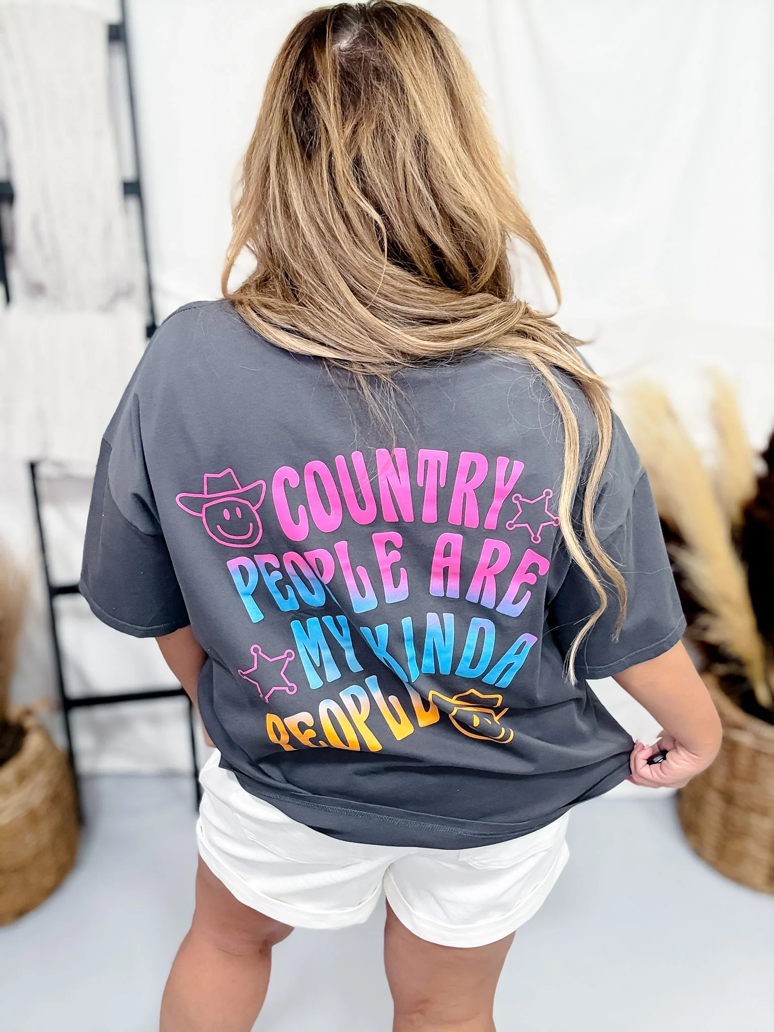 Country People Are My Kind Of People Graphic Tee FINAL SALE - Image 6