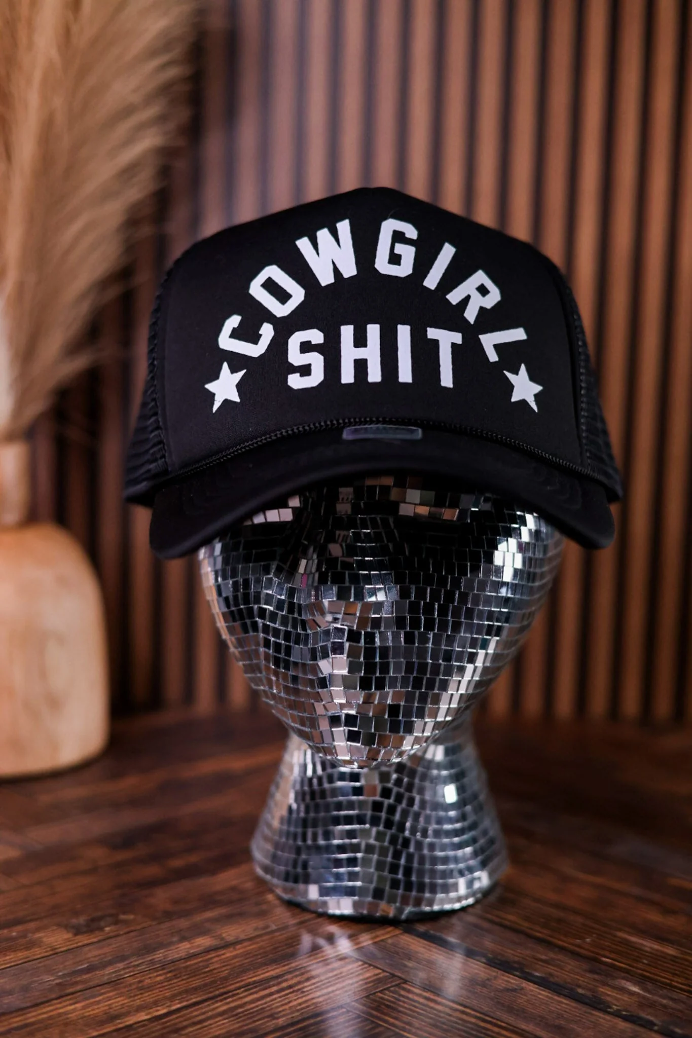 "Cowgirl Shit" Black & White Trucker Hat - Image 2