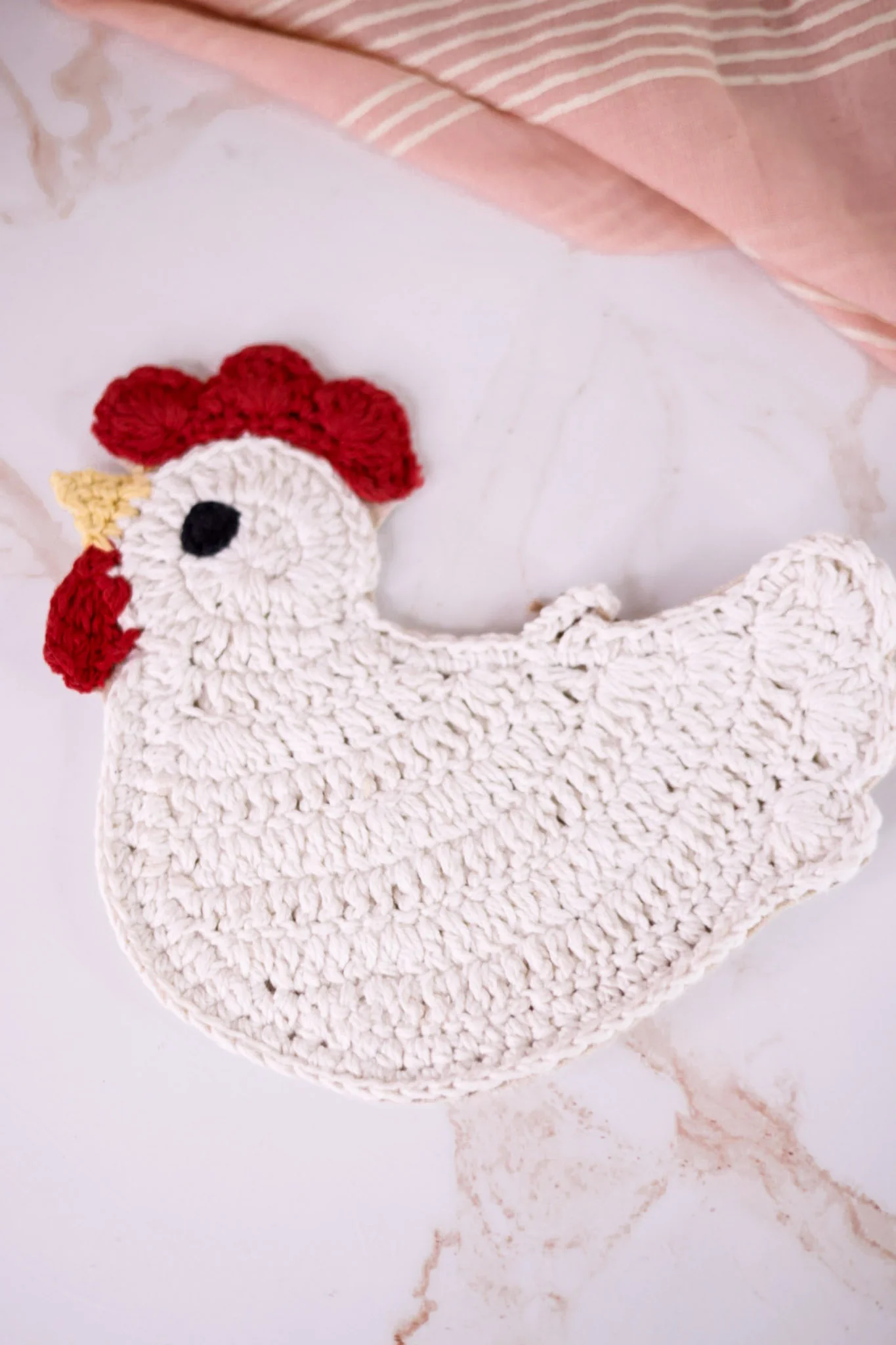 Crocheted Chicken Trivet