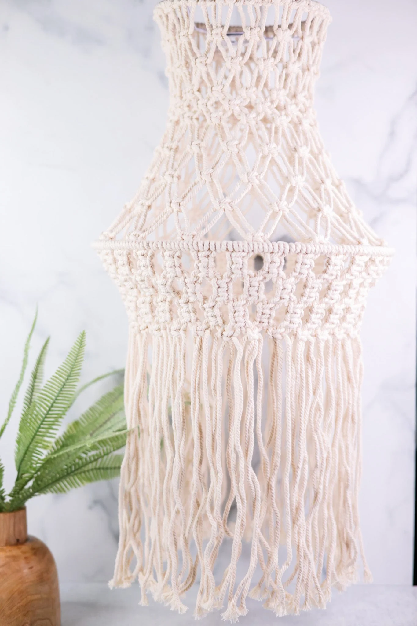 Electric Hanging Macrame Lamp FINAL SALE - Image 4