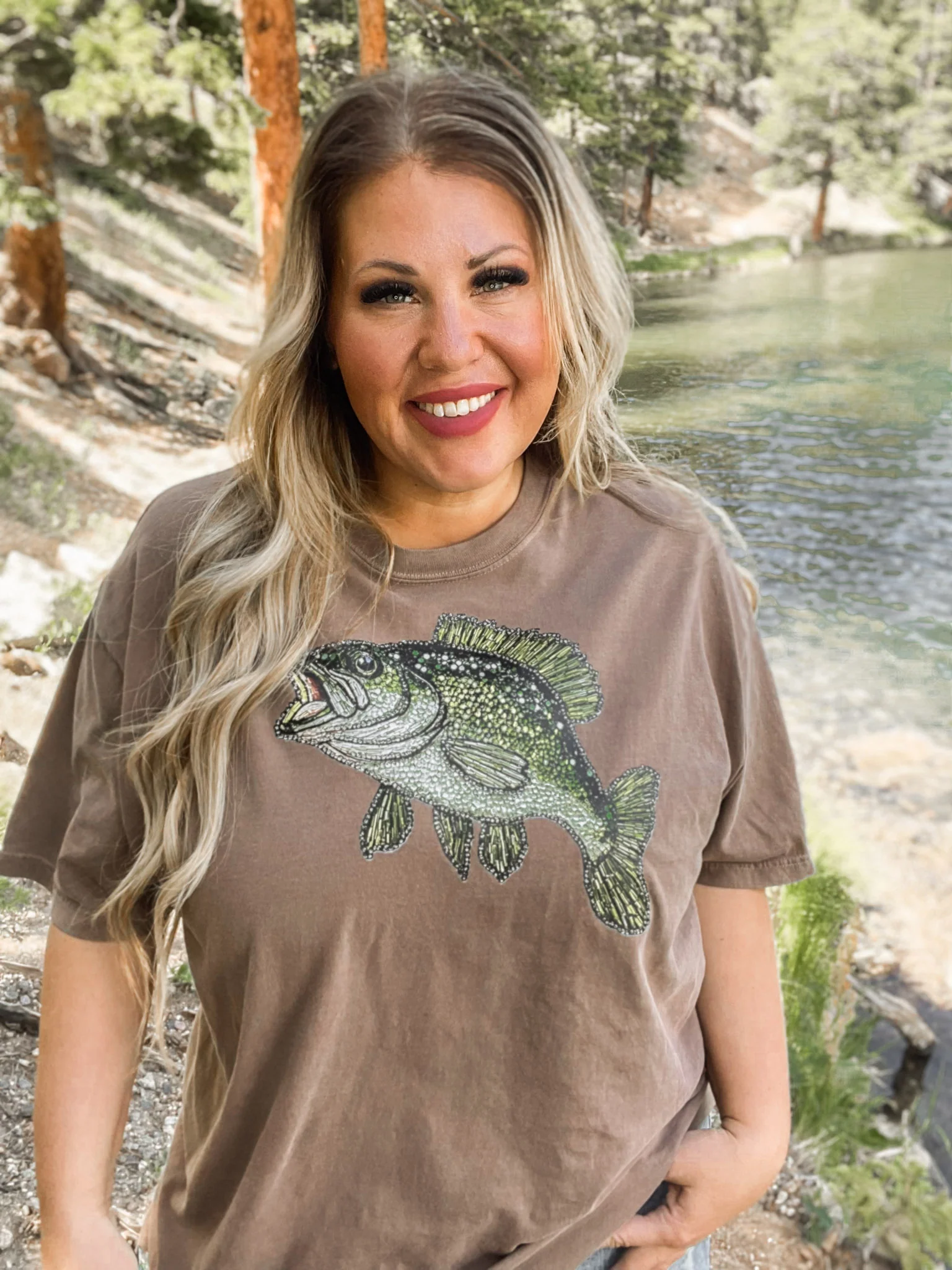 Faux Rhinestone Bass Graphic Tee