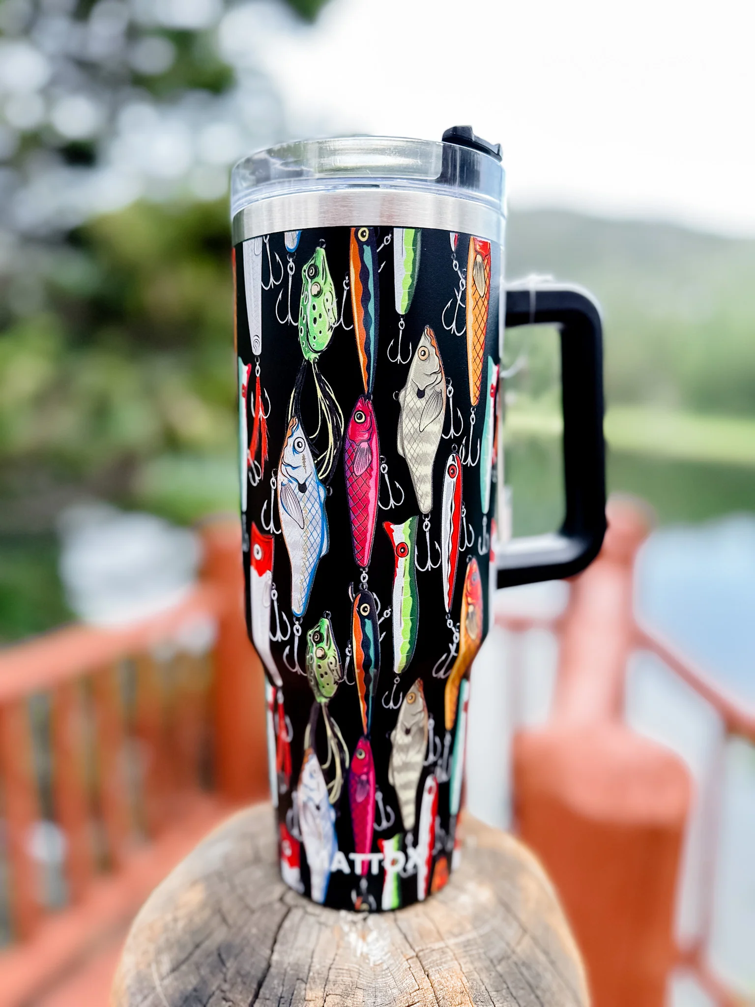 Fishing Lures 40oz Tumbler W/ Straw - Image 10