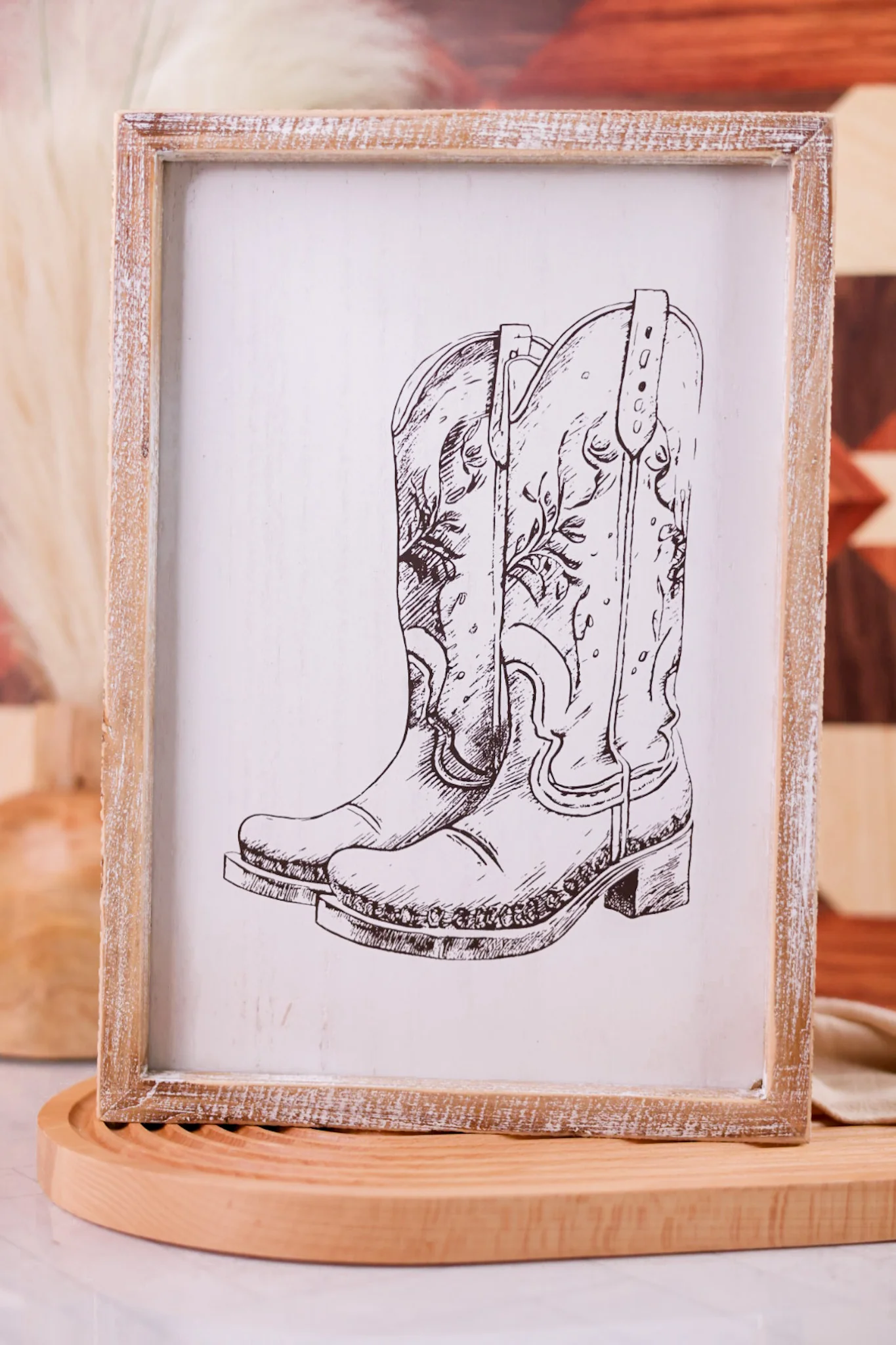 Giddy Up/Boots Reversible Sign FINAL SALE - Image 2