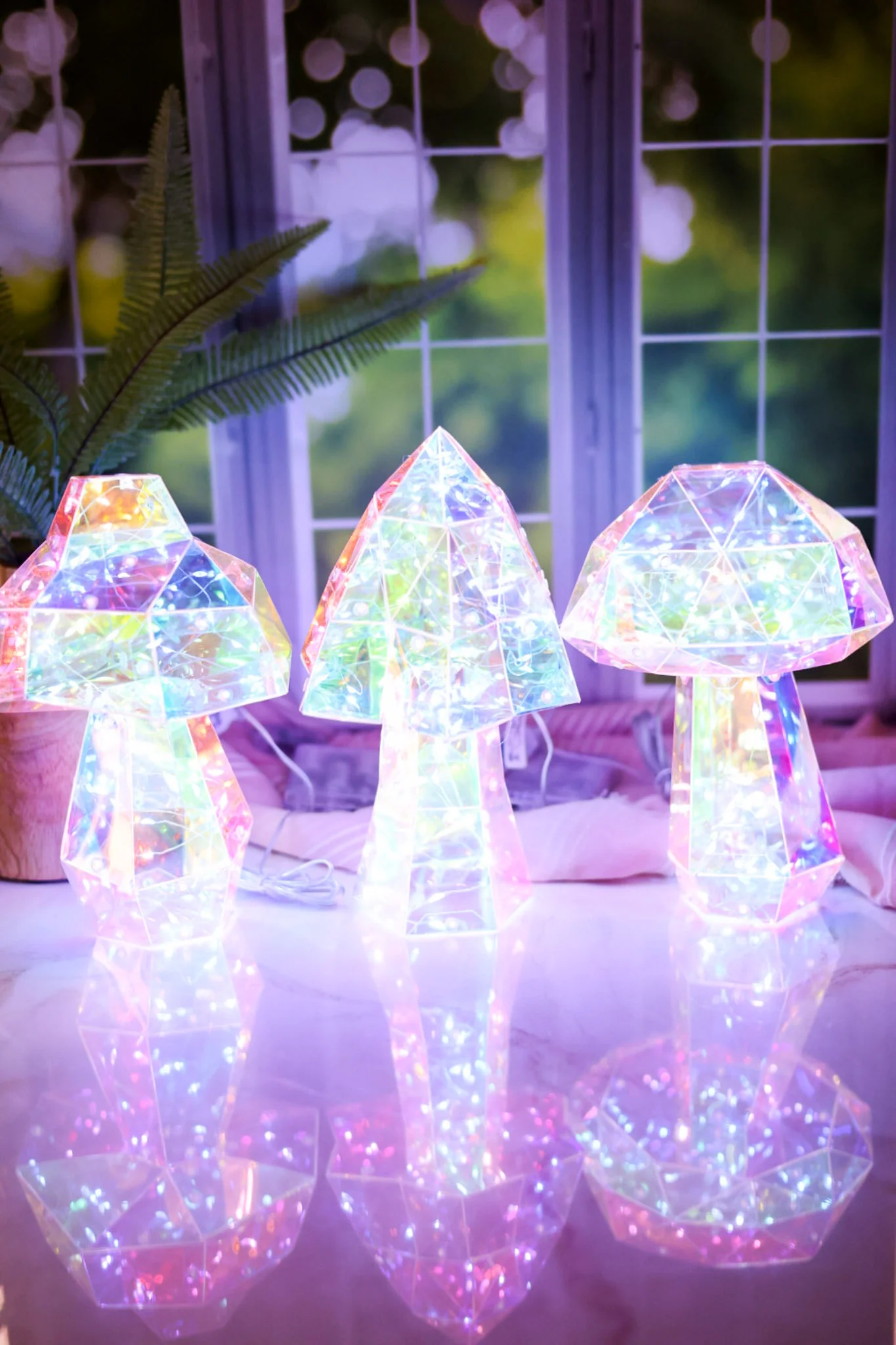 Holographic LED Mushrooms (3 Styles) FINAL SALE