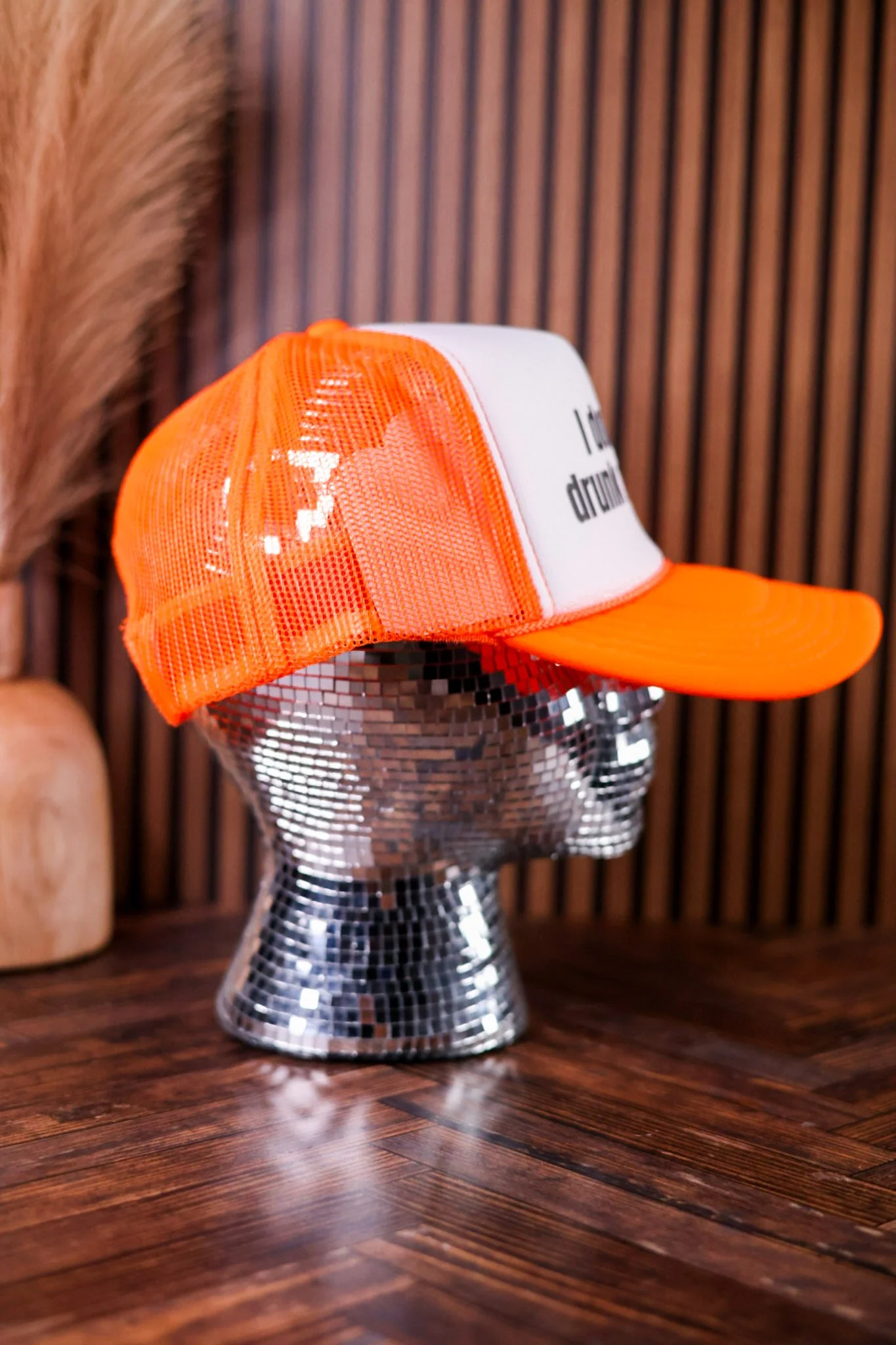 I Don't Like Drunk Me Either Trucker Hat - Image 3