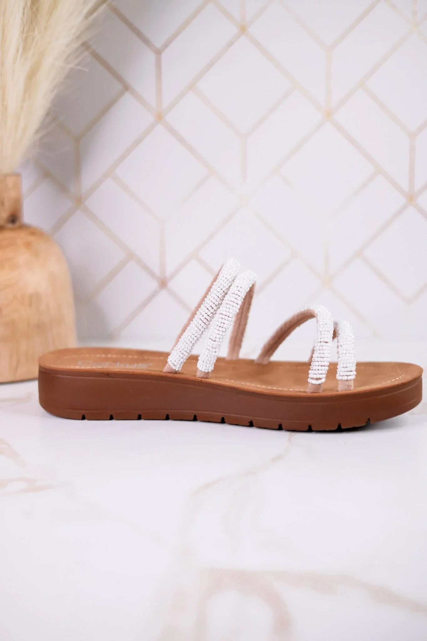 Ivory "Striptease" Sandals FINAL SALE - Image 7