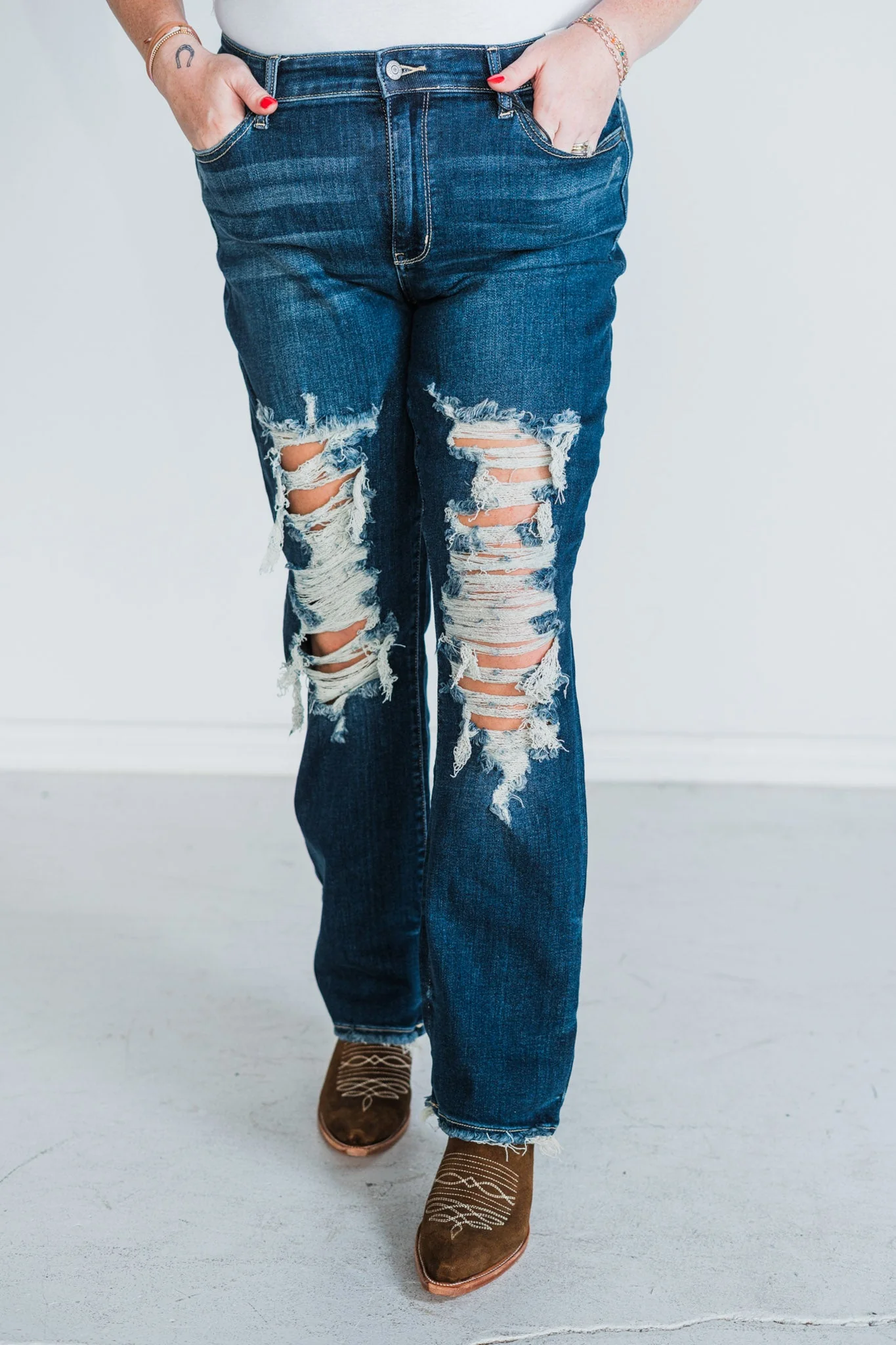 Judy Blue Heavy Destroy Straight Leg Jeans - Image 15
