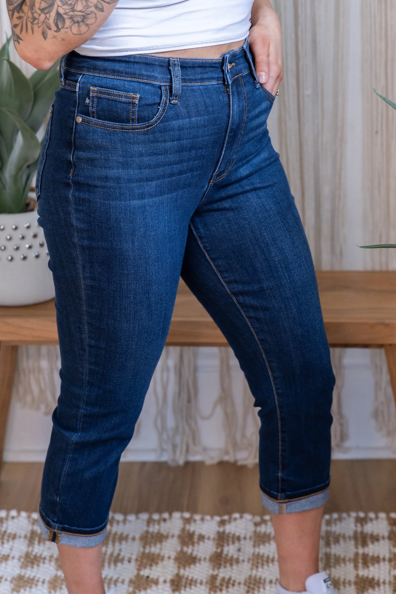 Judy Blue High-Waist Skinny Capris w/ Single Cuff - Image 13