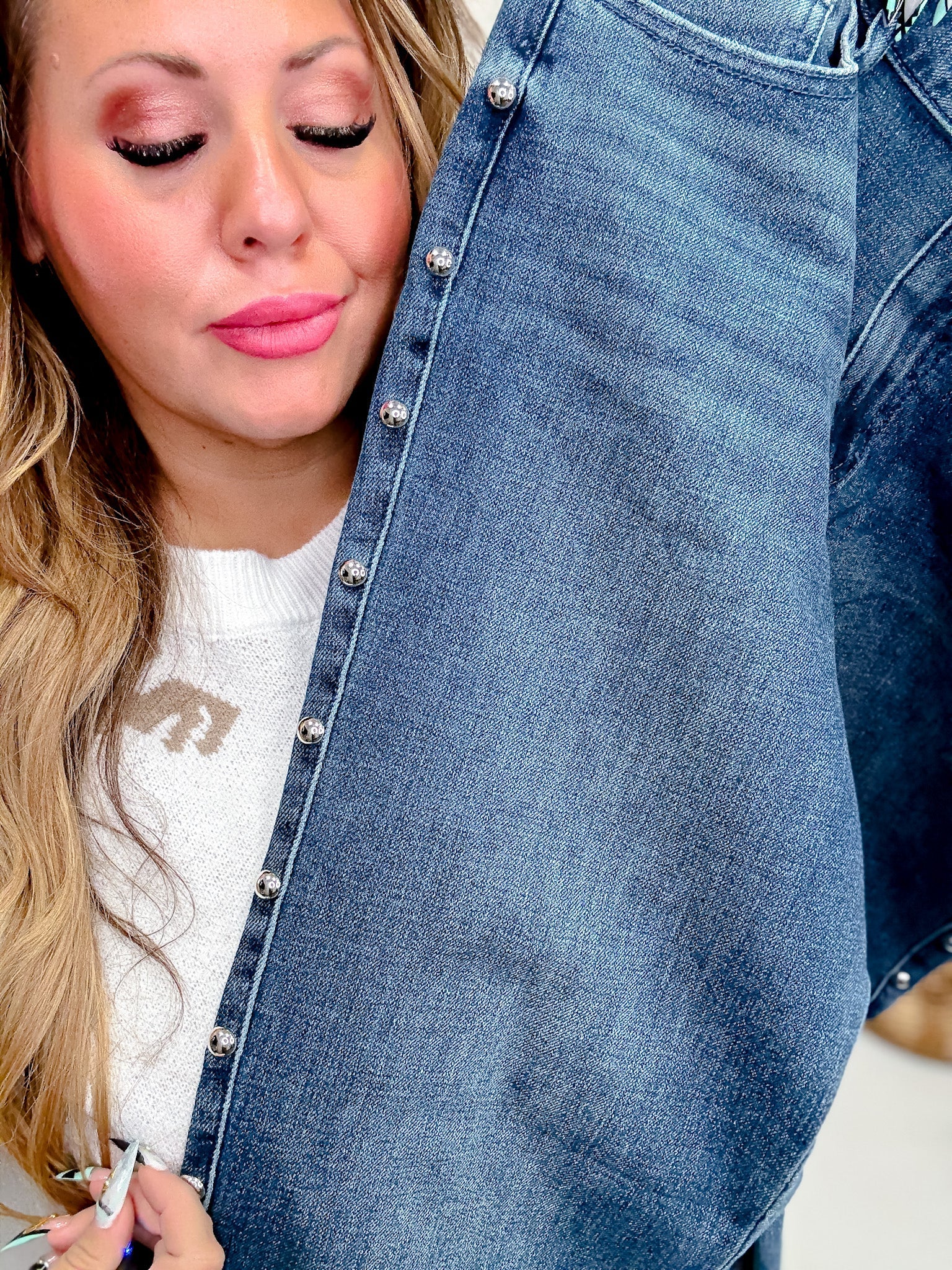 Judy Blue High-Waist Dome Studded Straight Jeans FINAL SALE - Image 13