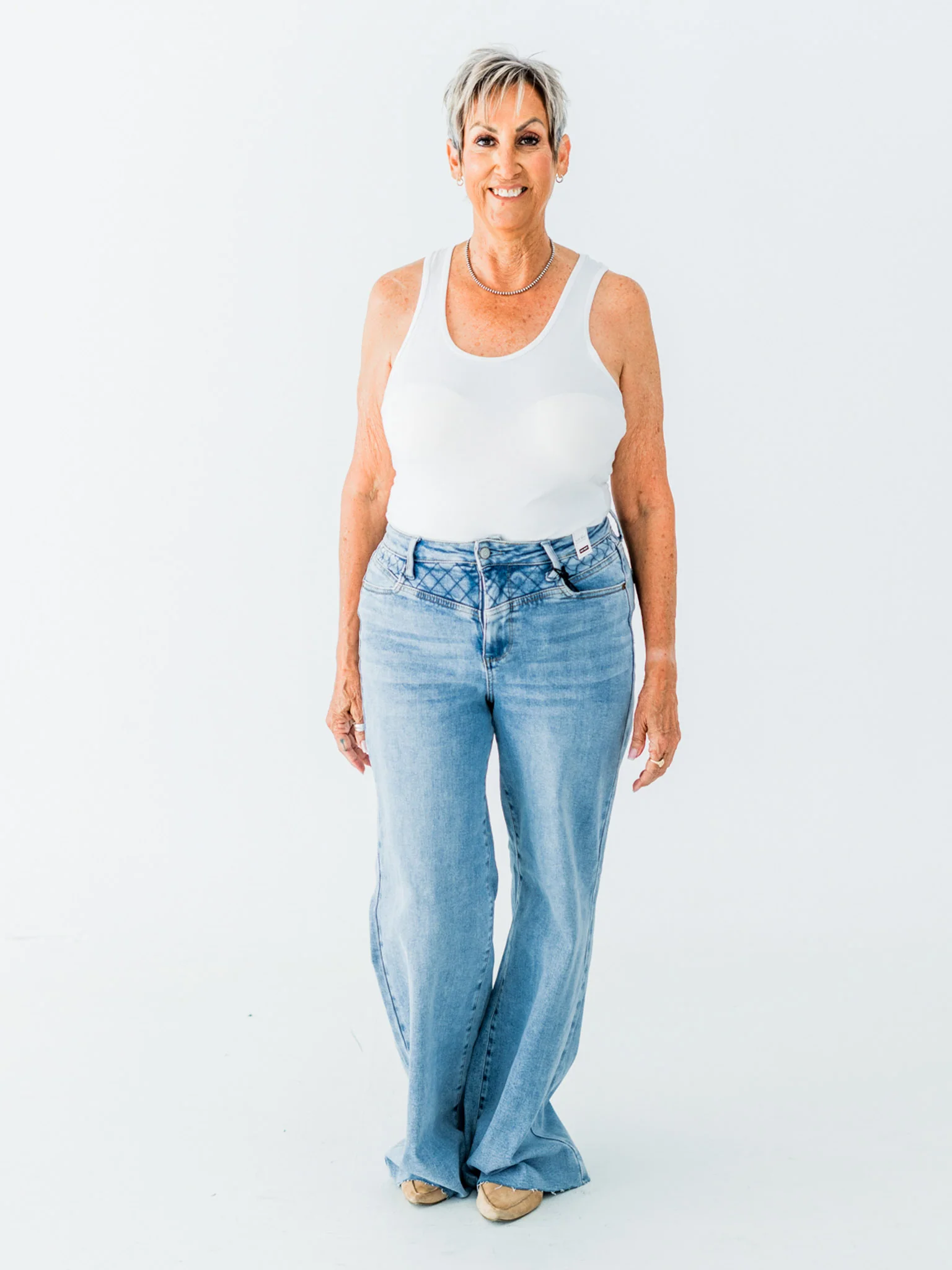 Judy Blue High Waist Retro Wide Jeans With Quilt Stitching FINAL SALE - Image 16