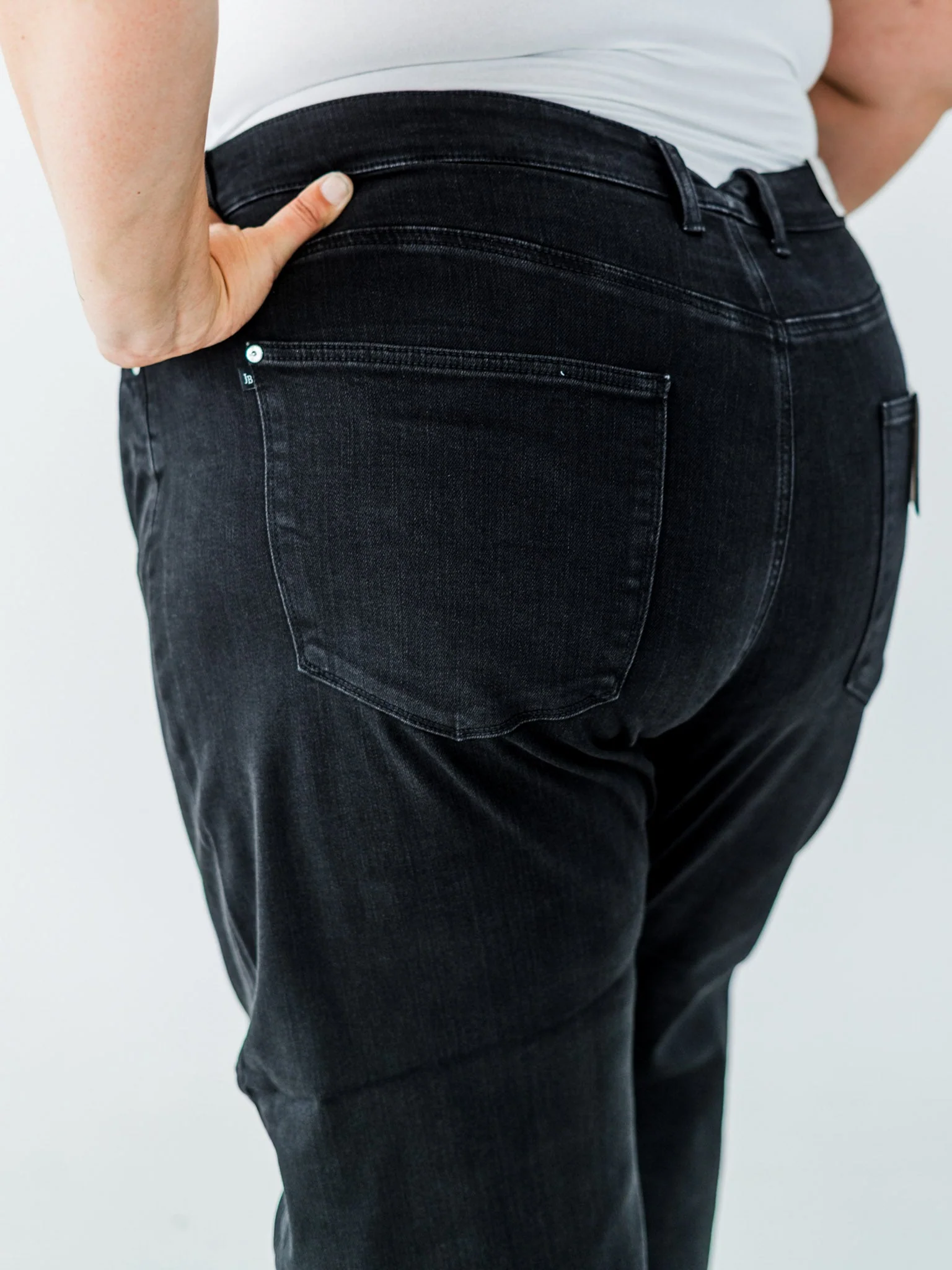 Judy Blue High Waist Rigid Magic Barrel Black Denim Arc Trousers FINAL SALE - Image 11