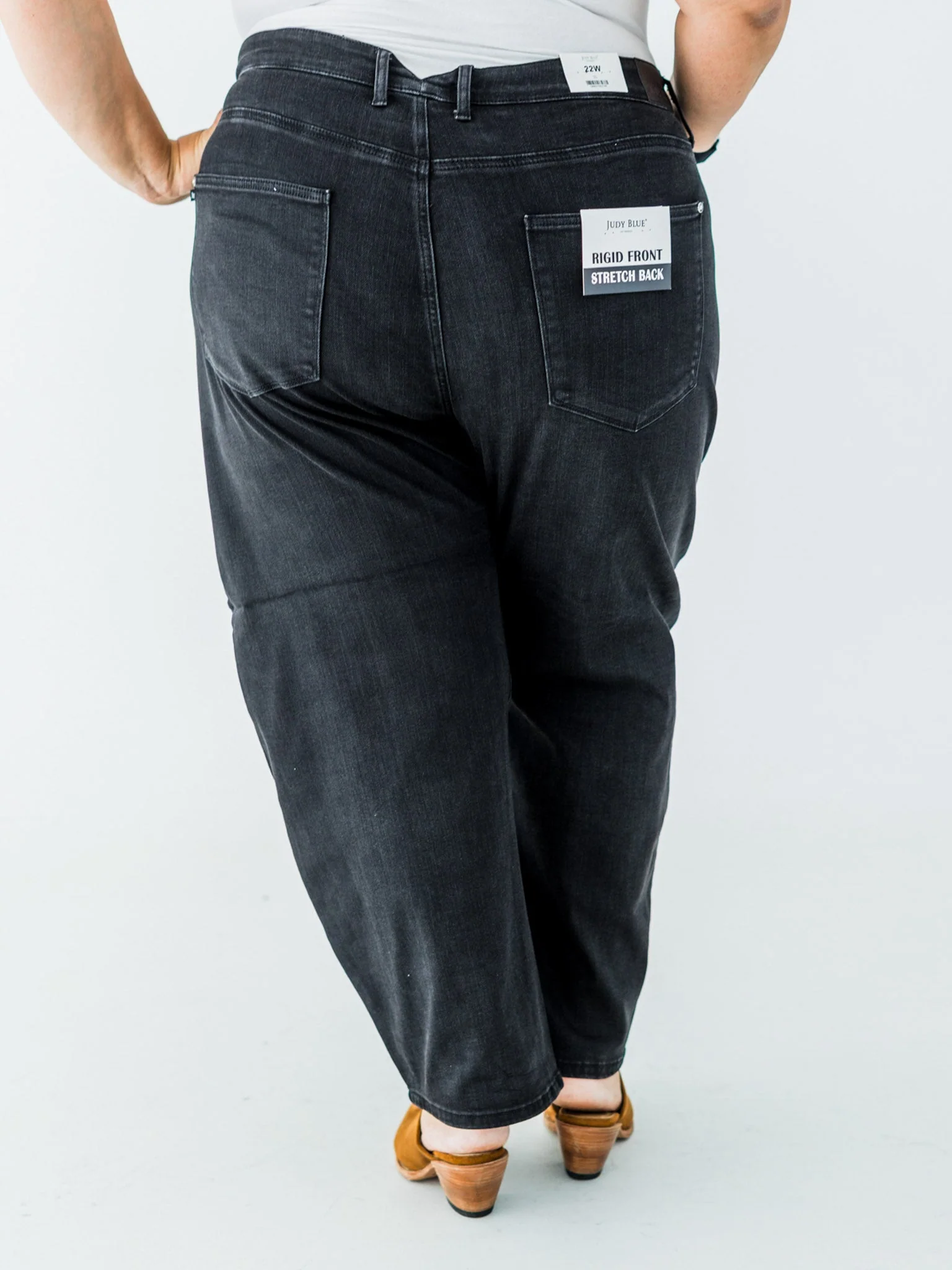 Judy Blue High Waist Rigid Magic Barrel Black Denim Arc Trousers FINAL SALE - Image 12