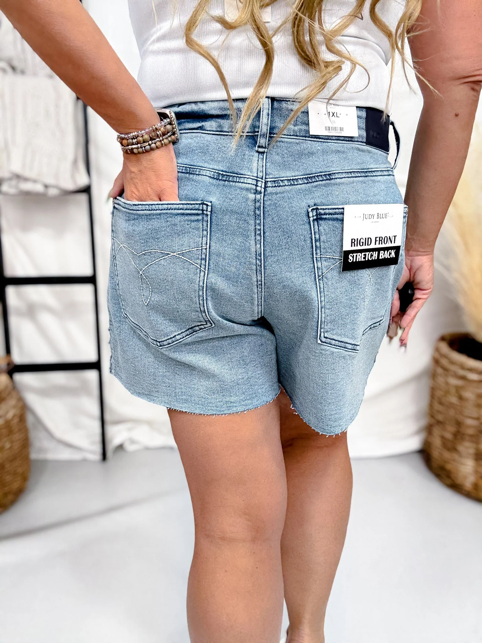 Judy Blue High Waist Rigid Magic Shorts With Raw Side Seams - Image 10