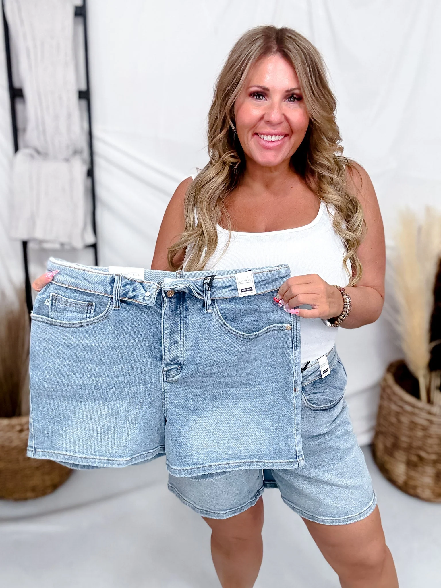 Judy Blue High Waist Slim Shorts With Foldover Waistband