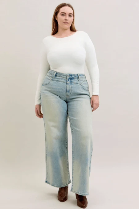 Judy Blue High Waist Straight Jeans With Stitched Waist FINAL SALE - Image 6
