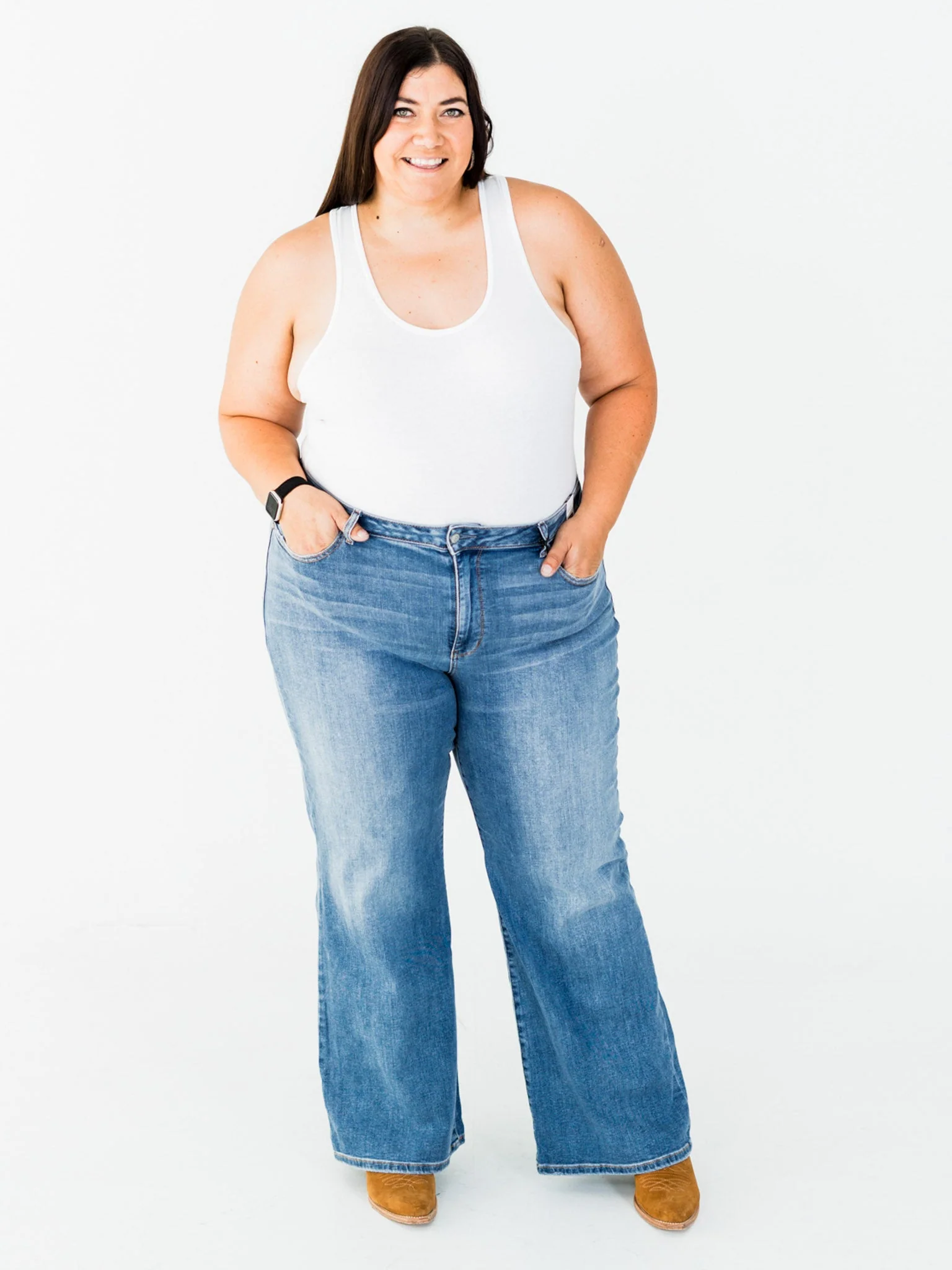 Judy Blue Mid-Rise Retro Wide Leg Jeans FINAL SALE - Image 14