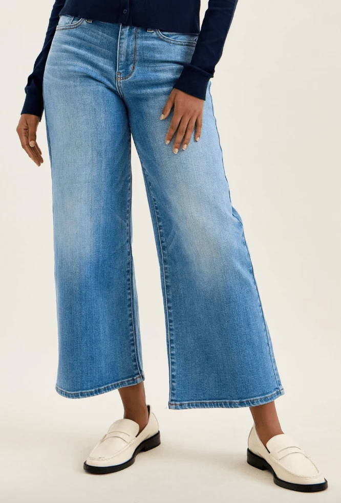 Judy Blue Mid Rise Wide Leg Ankle Length Jeans - Image 9