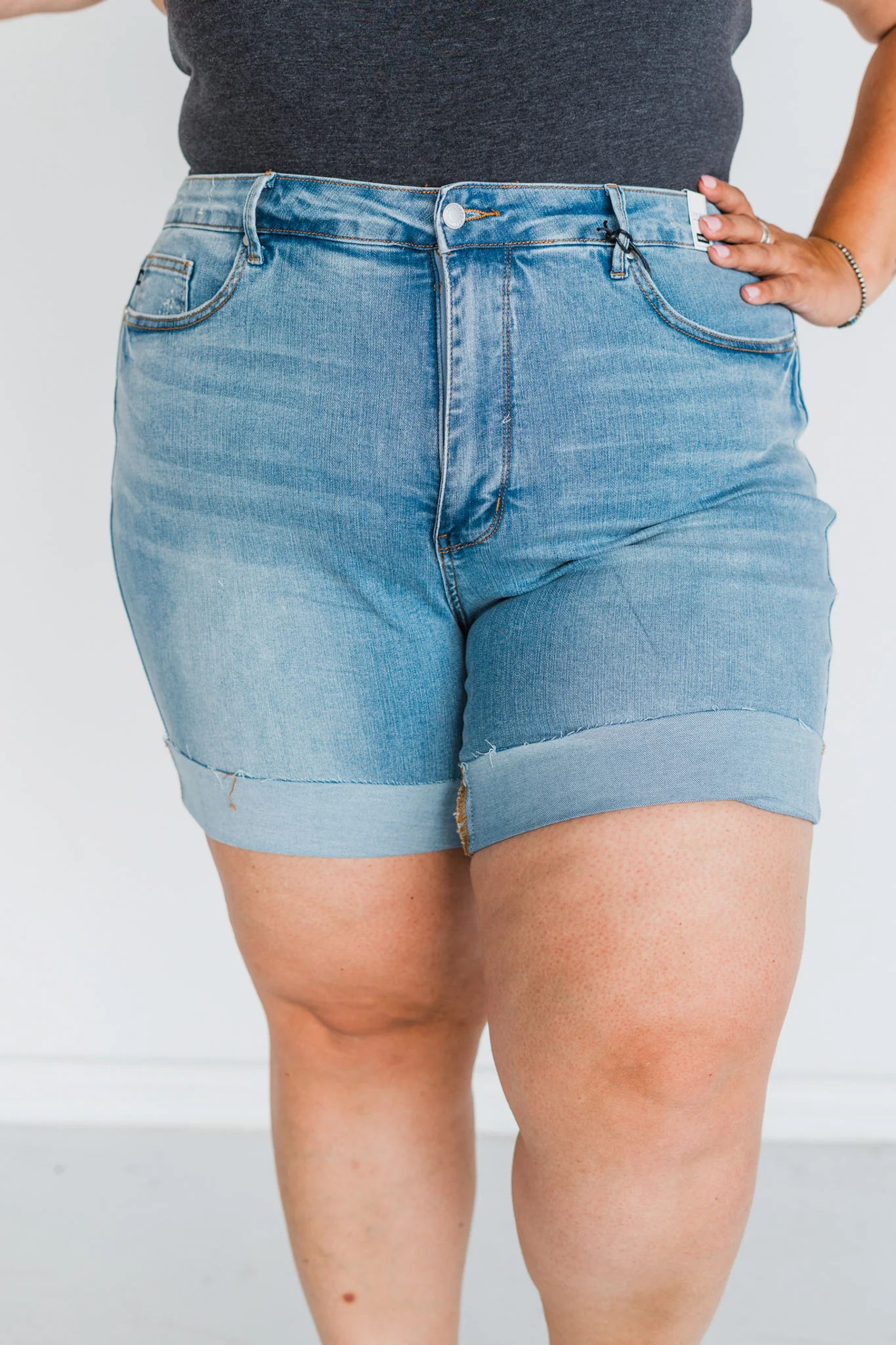 Judy Blue Tummy Control Cooling Denim Shorts FINAL SALE - Image 8
