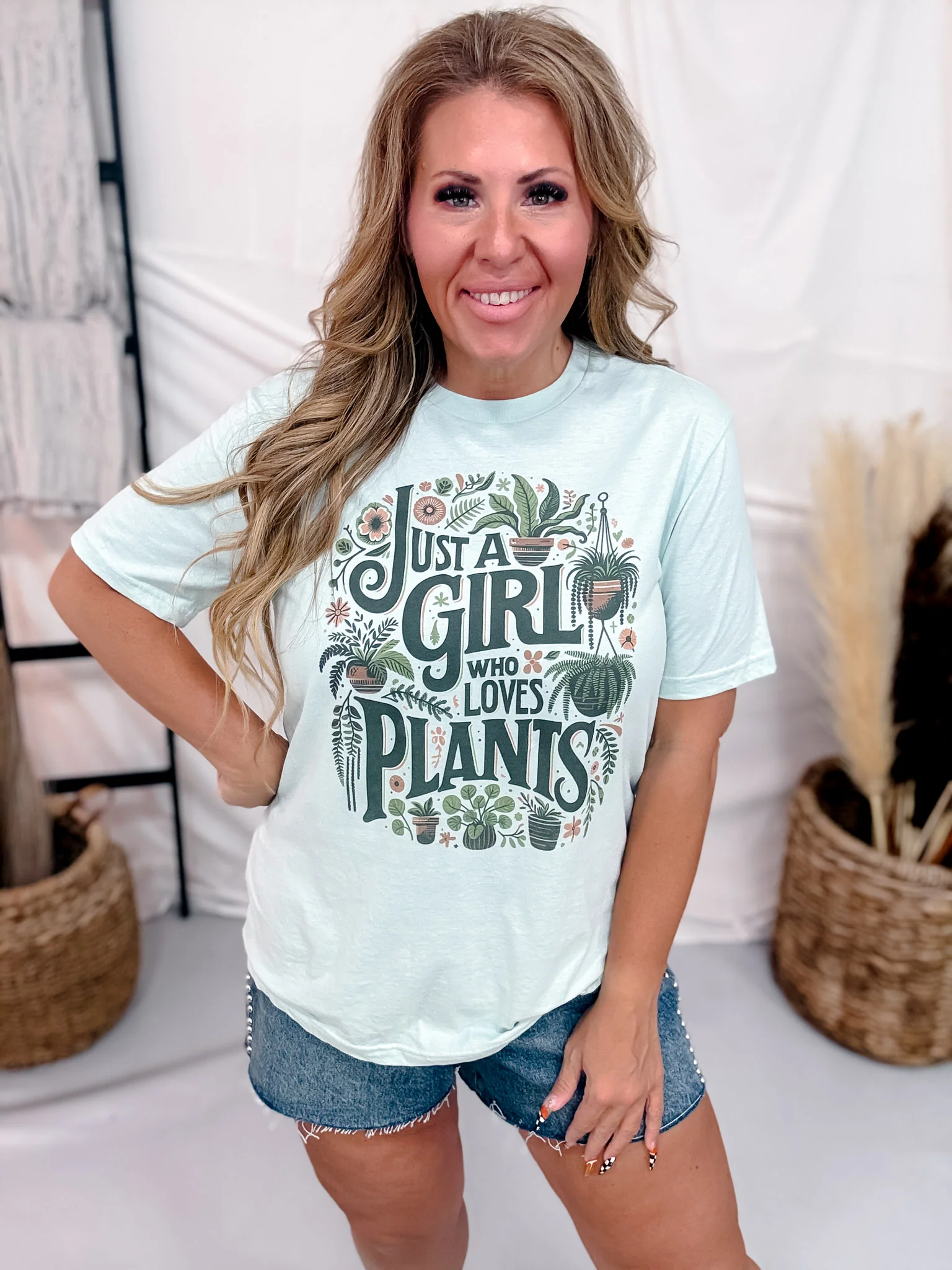 Just A Girl Who Loves Plants Graphic Tee - Image 7