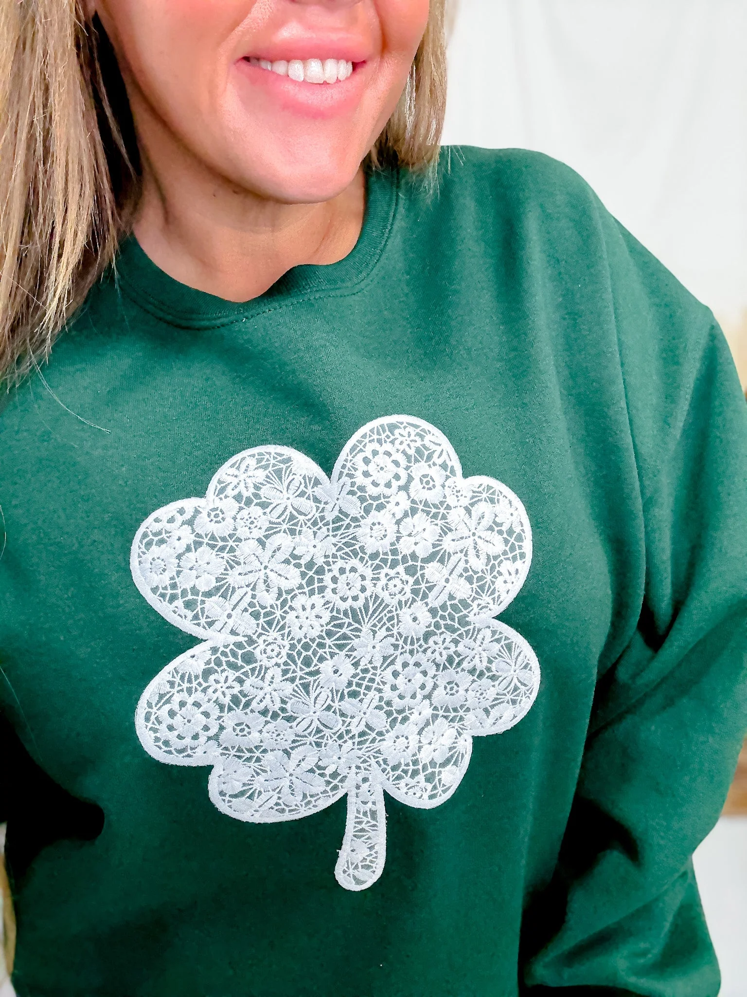 Lace Clover Graphic Sweatshirt FINAL SALE - Image 2