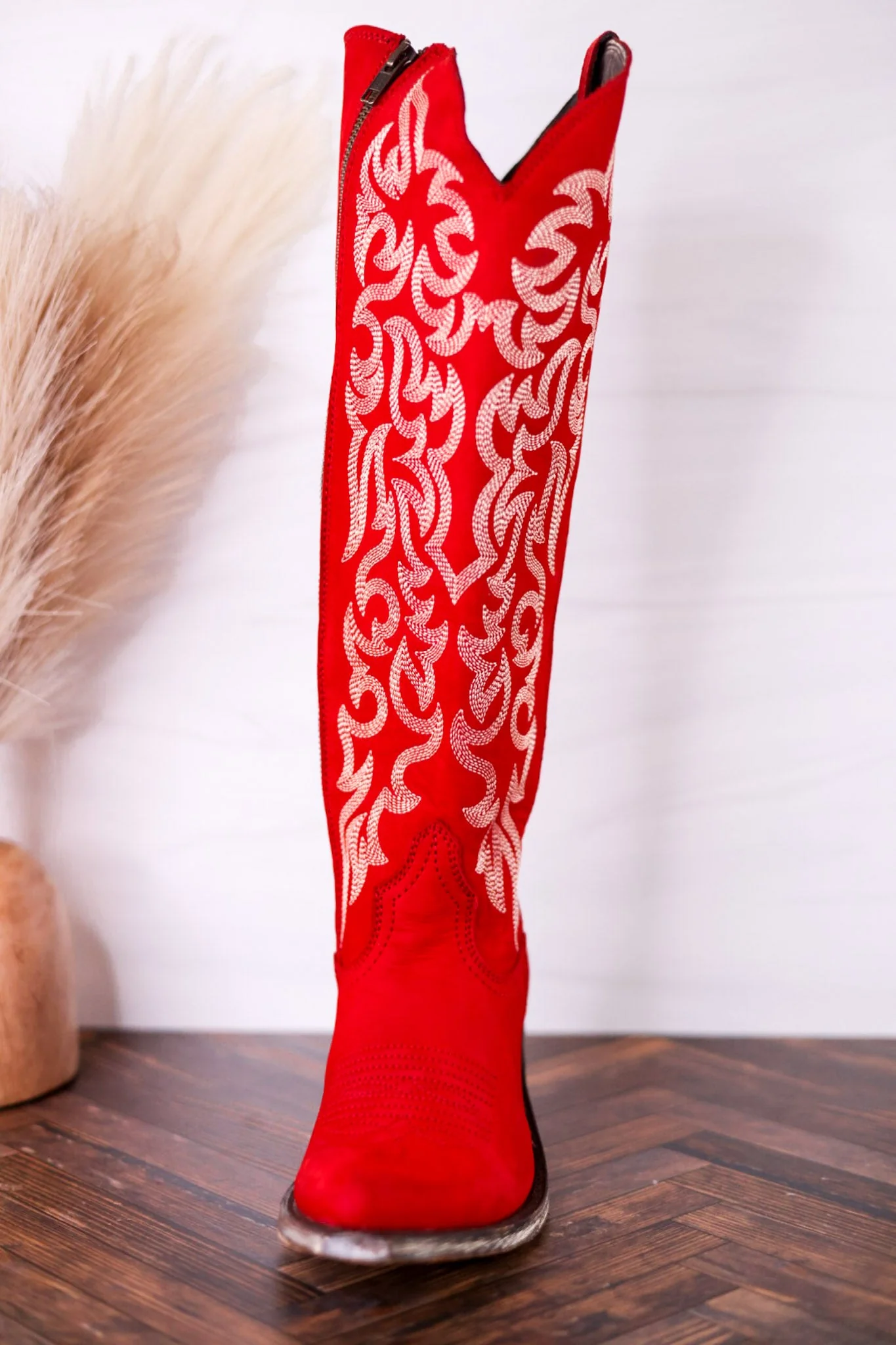Liberty Black Aretha Red Wide Calf Boots - Image 6