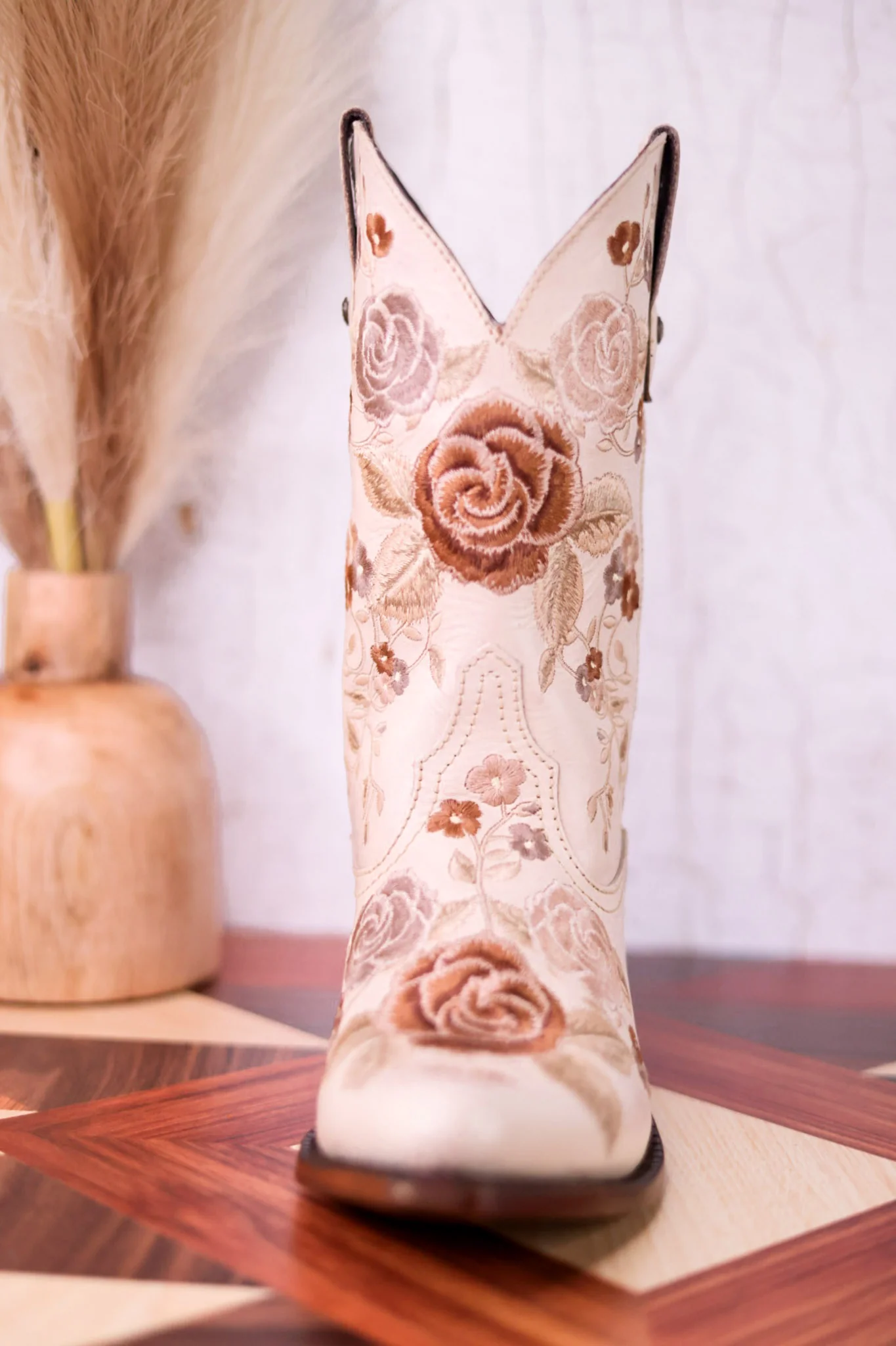 Liberty Black Ginebra Floral Boots in Bone - Image 11