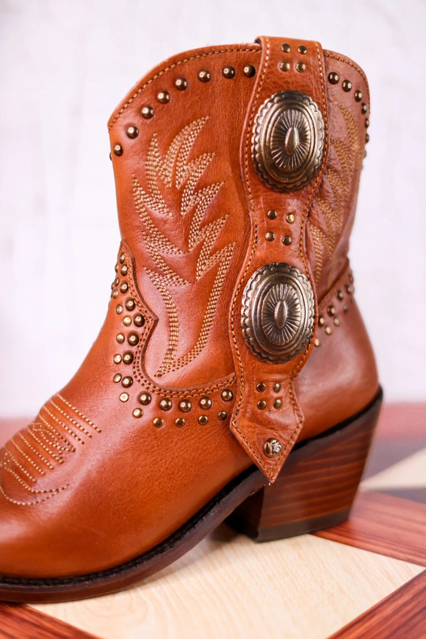 Liberty Black Shirley Ankle Boots in Warm Amber - Image 11