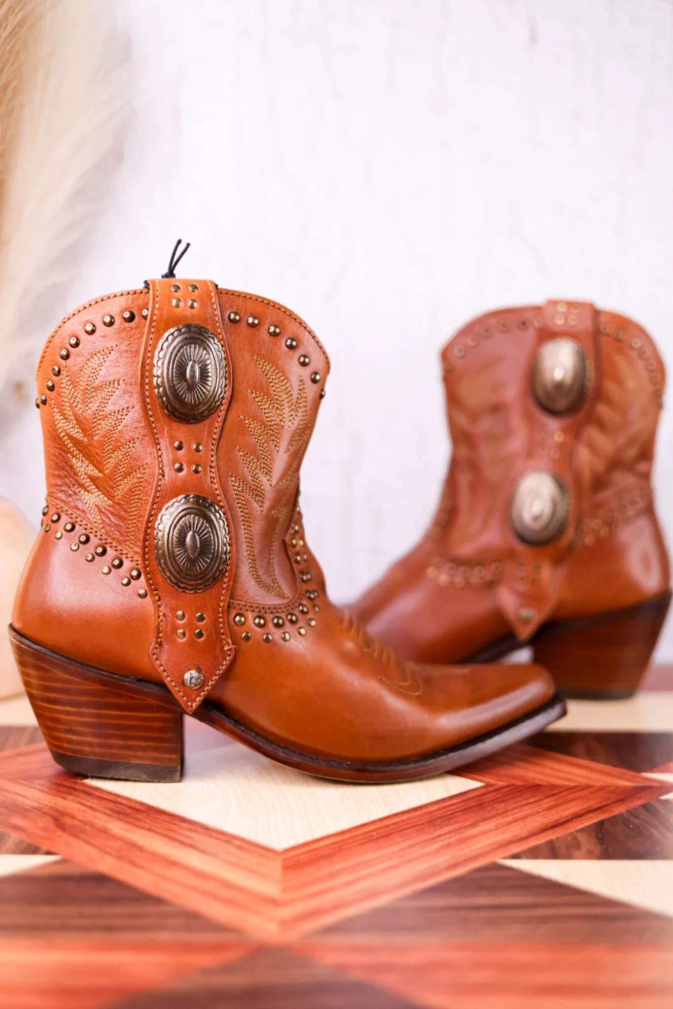 Liberty Black Shirley Ankle Boots in Warm Amber - Image 3