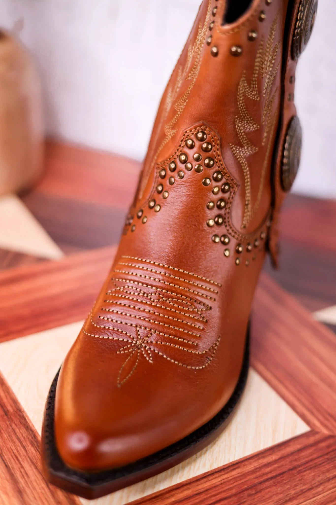 Liberty Black Shirley Ankle Boots in Warm Amber - Image 8